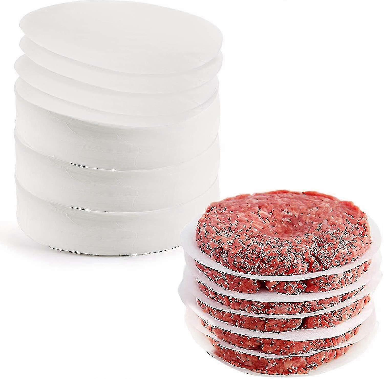 Non-stick parchment paper for burger press, 500 round sheets 12cm