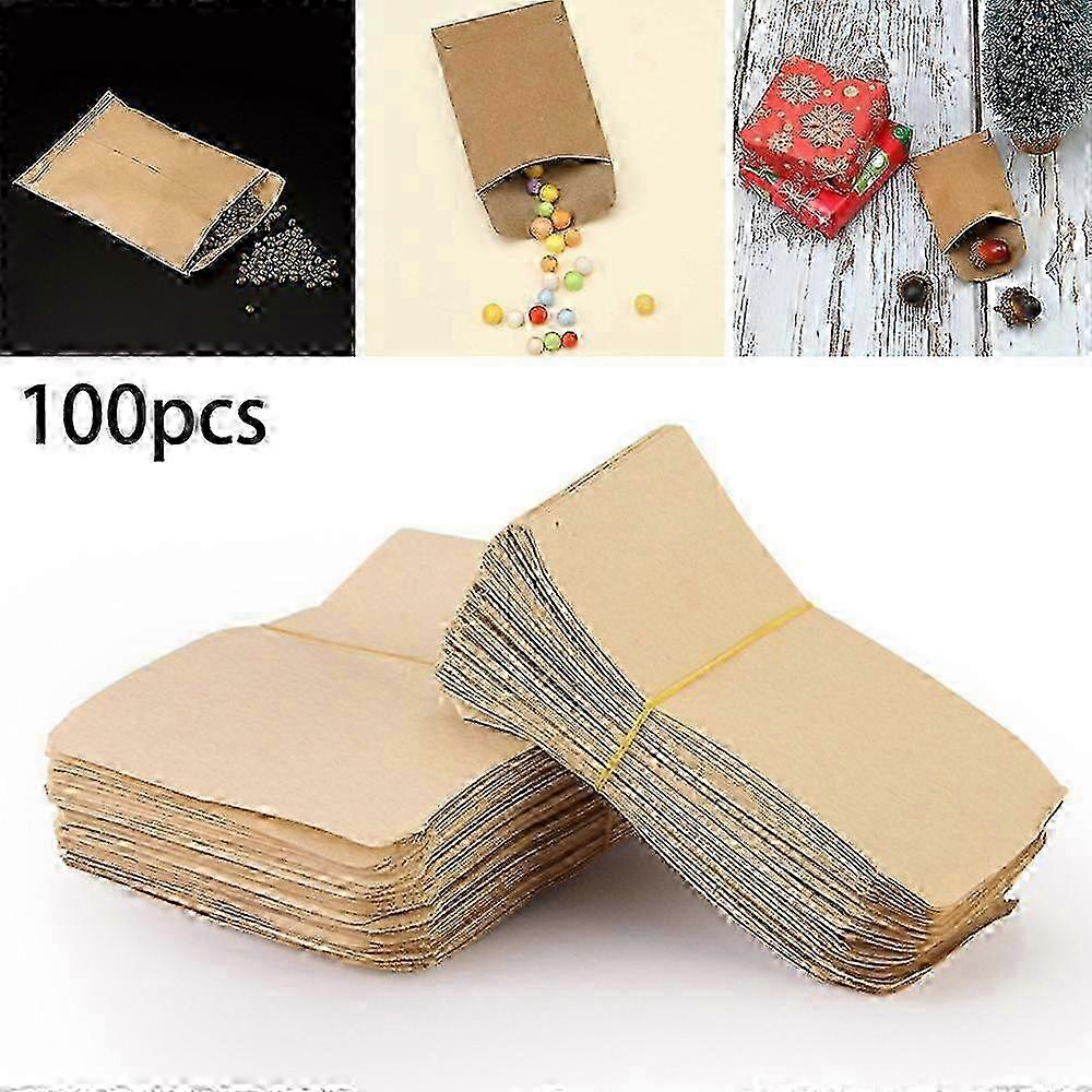 Fancy 6x10cm Coin & Small Parts Envelopes - 100 Pack for Home & Office Use in Brown