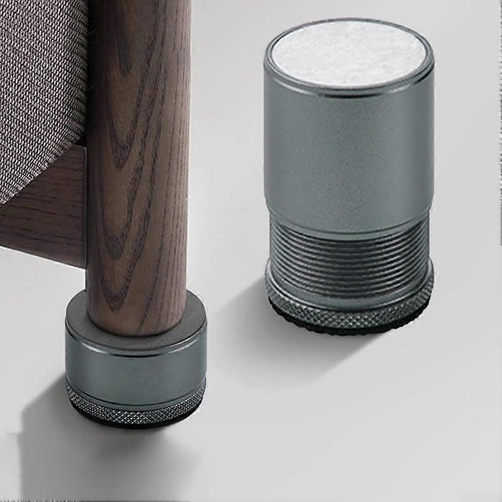 Adjustable Furniture Risers 4Pcs Set, NonSlip Grey, Height 4.77.9 cm, For Beds Chairs Sofas Cabinets