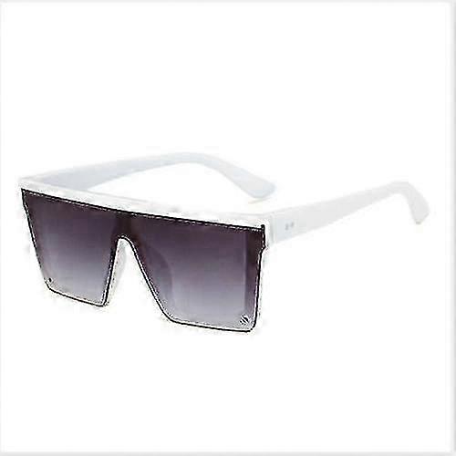 Oversized Square Sunglasses Women Fashion Flat Top One Piece Shade Mirror Uv400