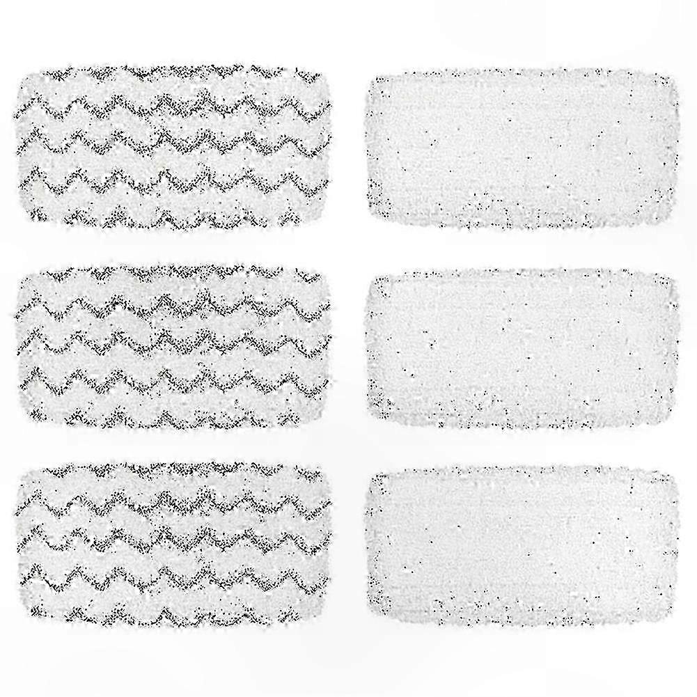 6-Pack Microfiber Cleaning Pads for Steam Mops, Compatible with PowerFresh & Symphony Models