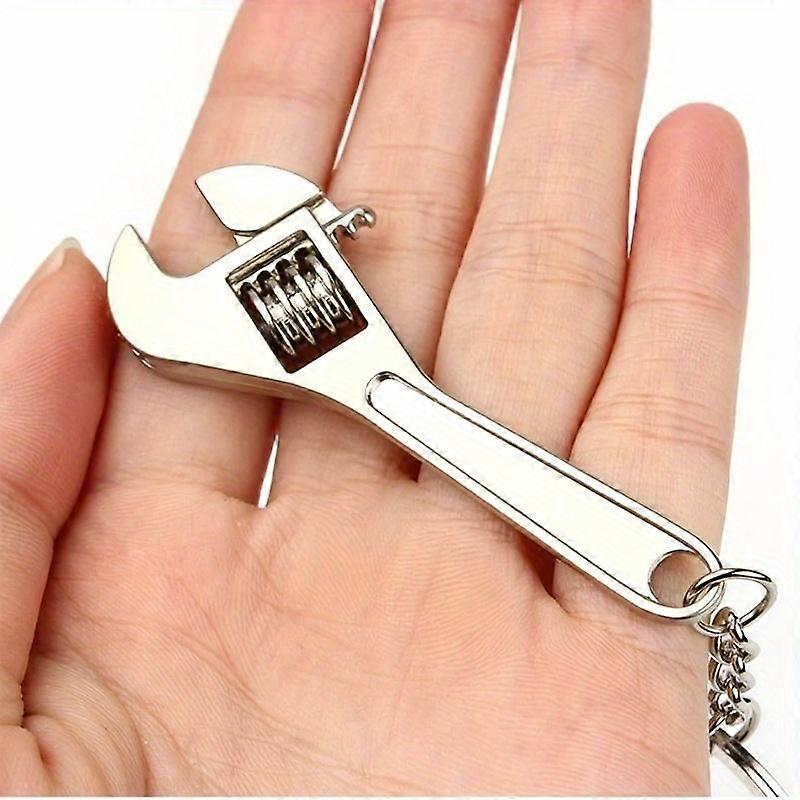 1pc Compact Adjustable Wrench Keychain for Men, Motorcycle & Car Repairs, Wrench Key Chain