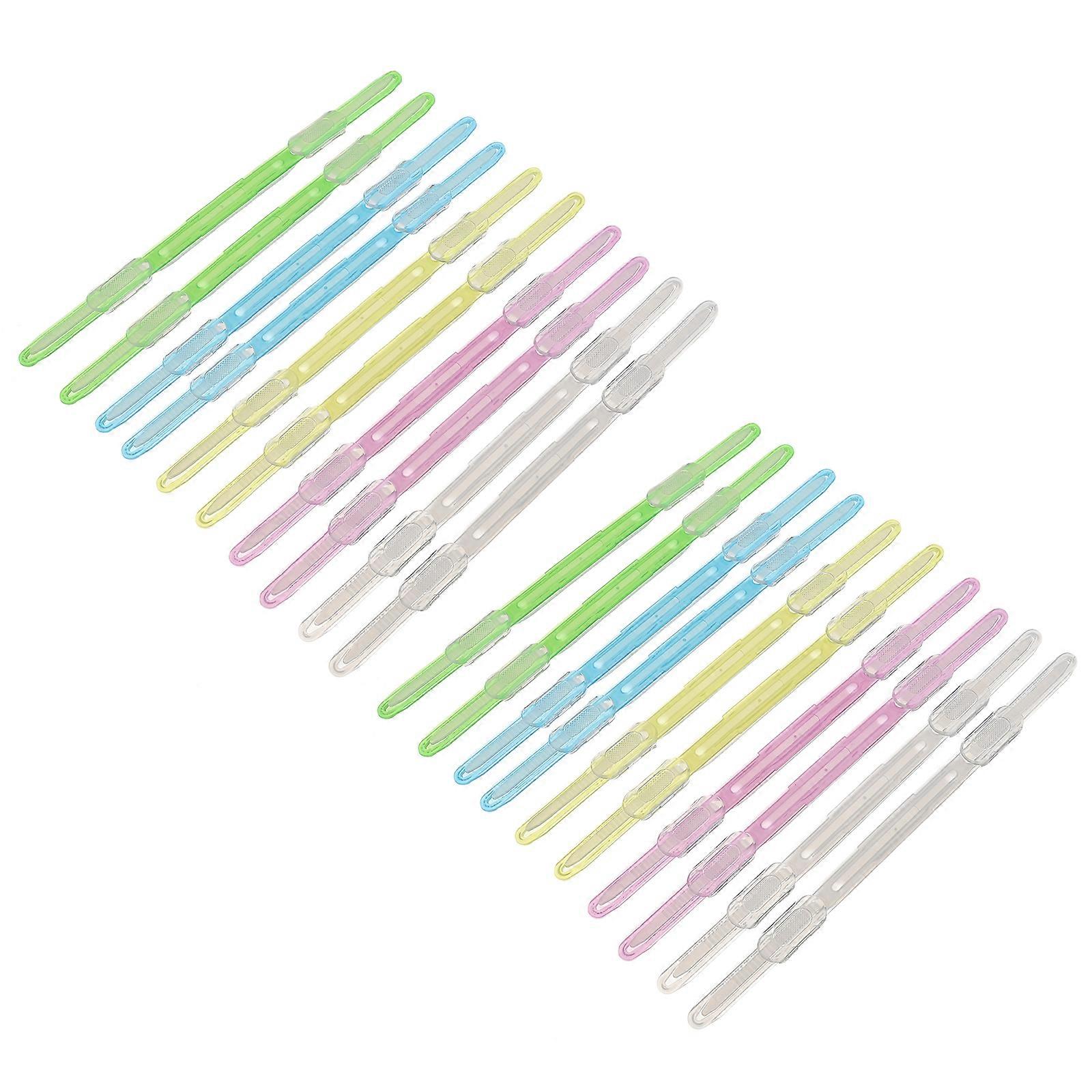 20pcs Binding Bar Slide Grip, Colorful Sliding Bar for File Folders, Compatible with School Office Covers, File Holder Spine Bars