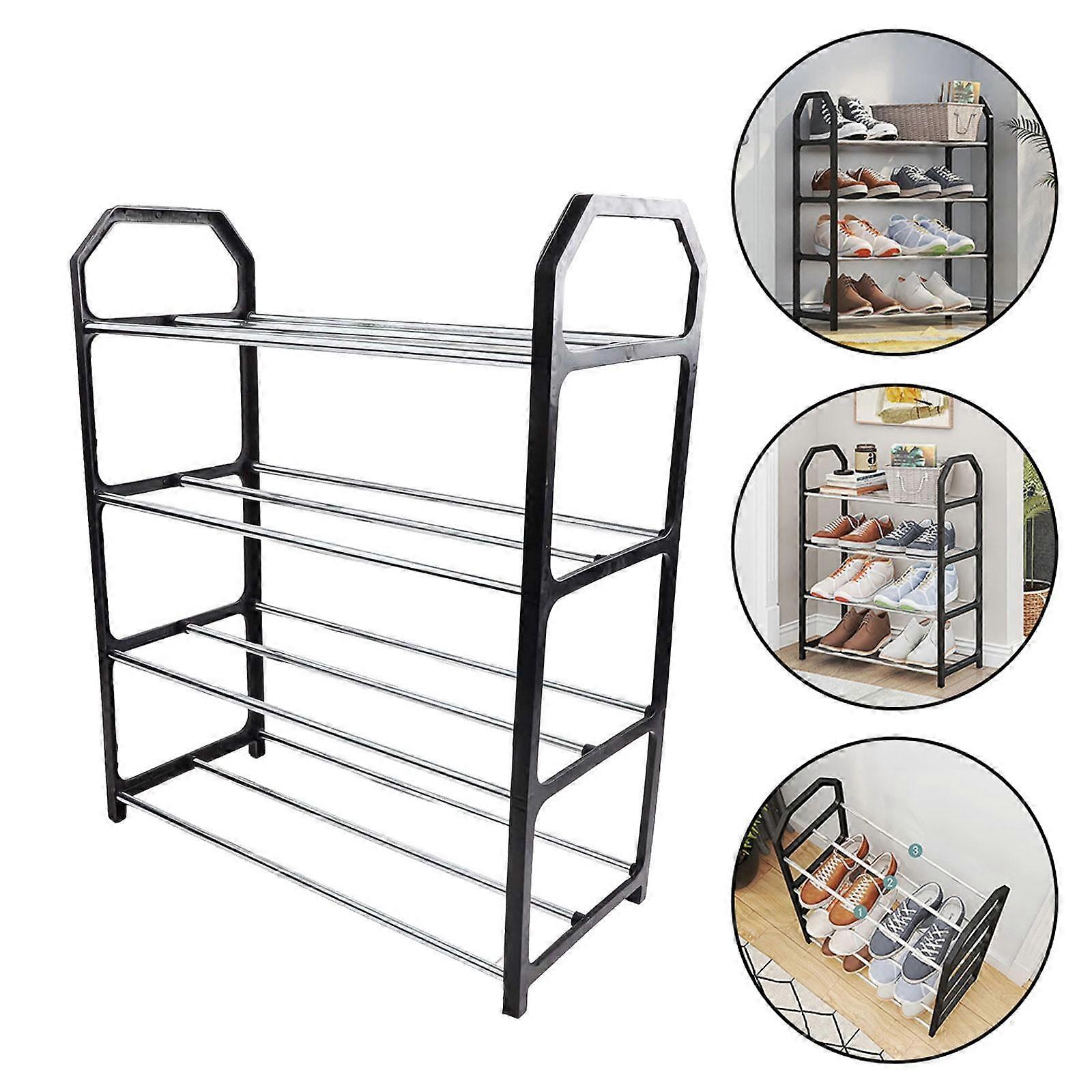 4-layer Metal Shoe Rack Large Capacity Metal Space-saving