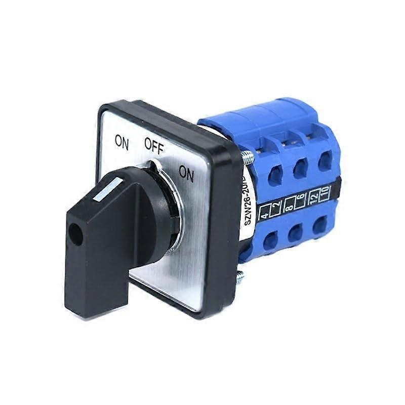 Dual Power Changeover Switch 3NO3NC ON OFF ON 3 Position Panel Mount 64mm