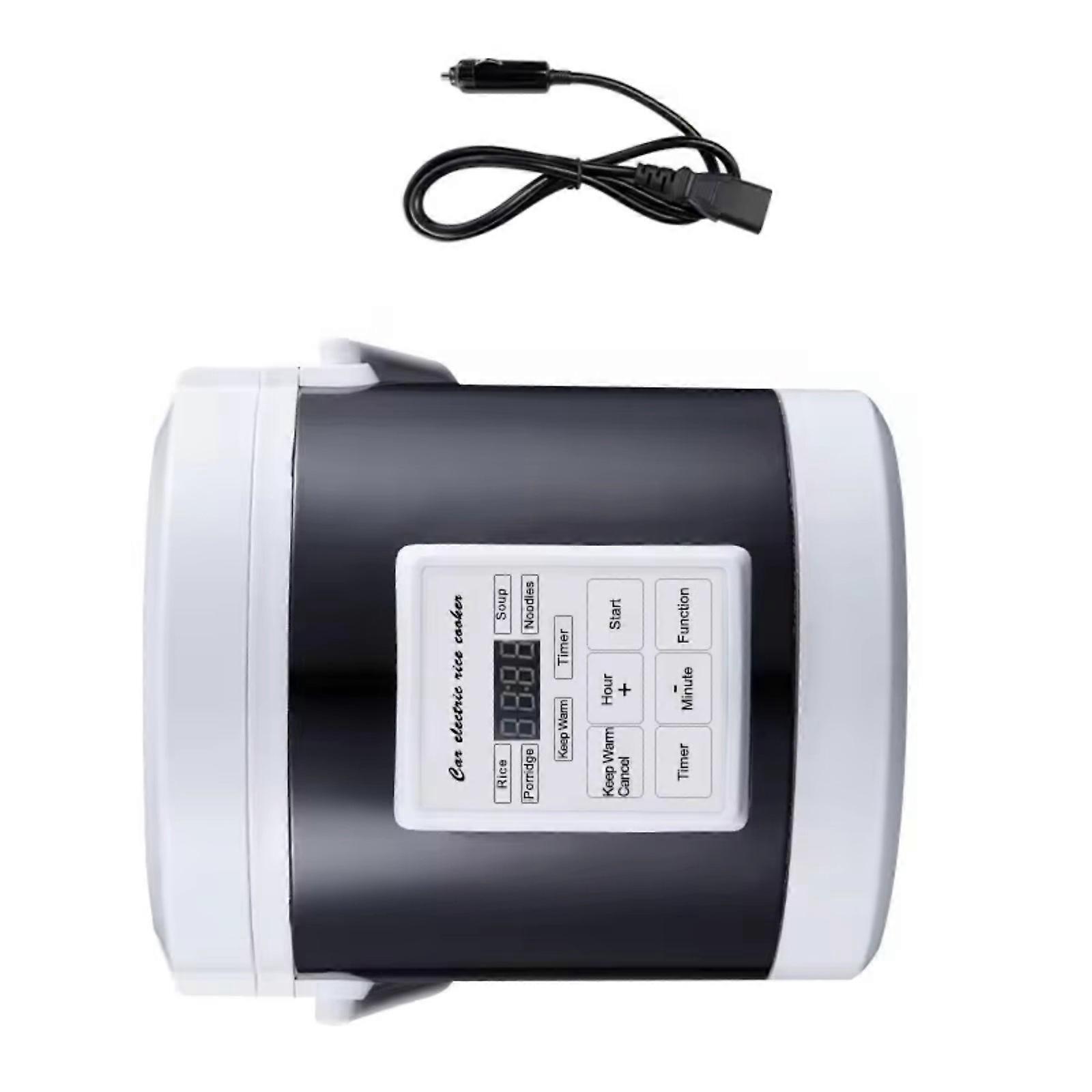 12V/24V Portable Car Rice Cooker Metal Texture for Home and Travel Use with Nonstick Inner Pots and Safety Features Multicolor