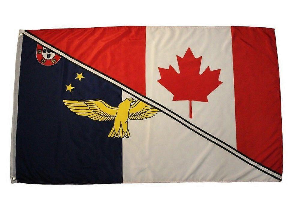 BANDEIRA COMBINADA CANADÁ - AÇORES..Nova