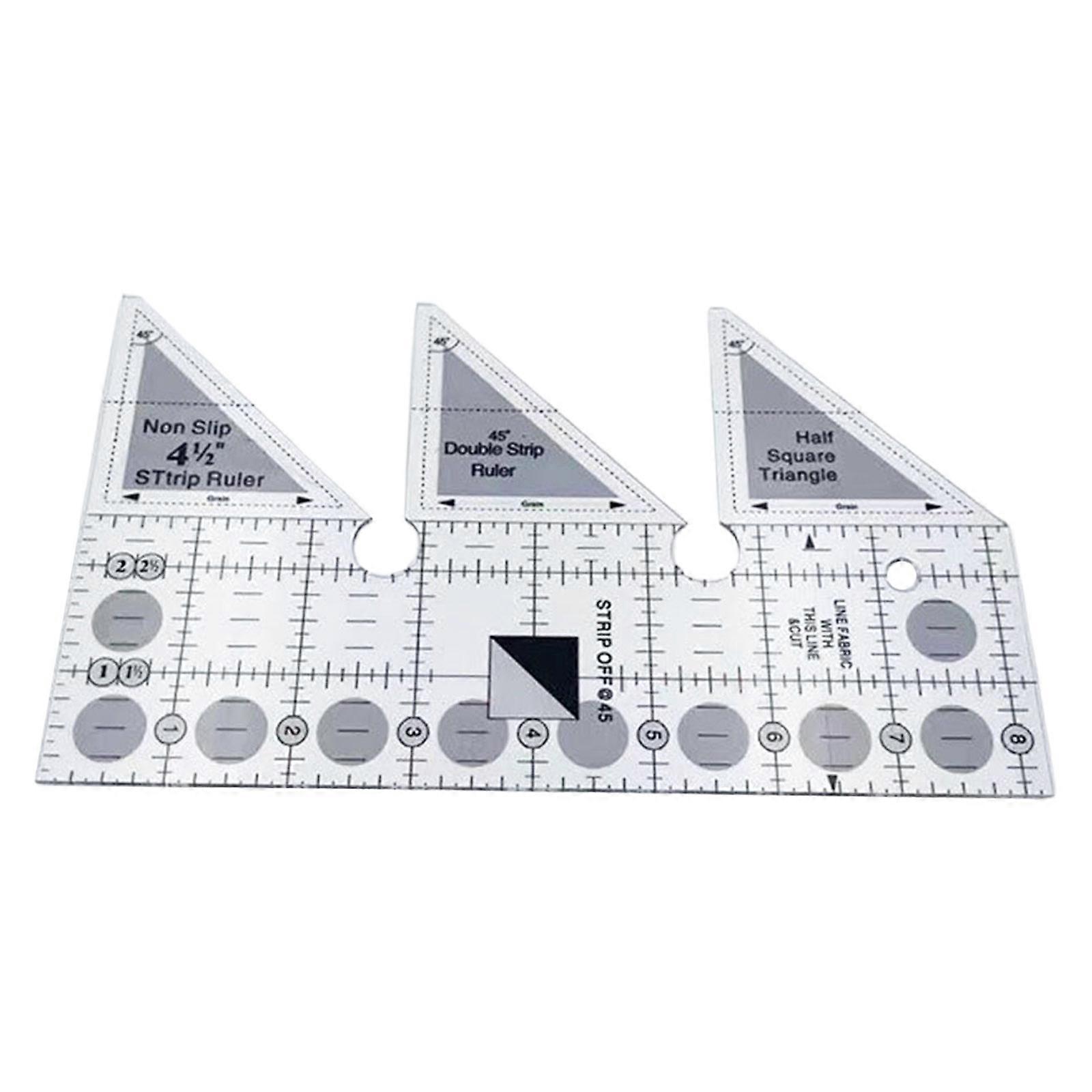 Acrylic Ruler Featuring Angled Marking For Accurate Fabric Alignment In DIY Sewing Multicolor