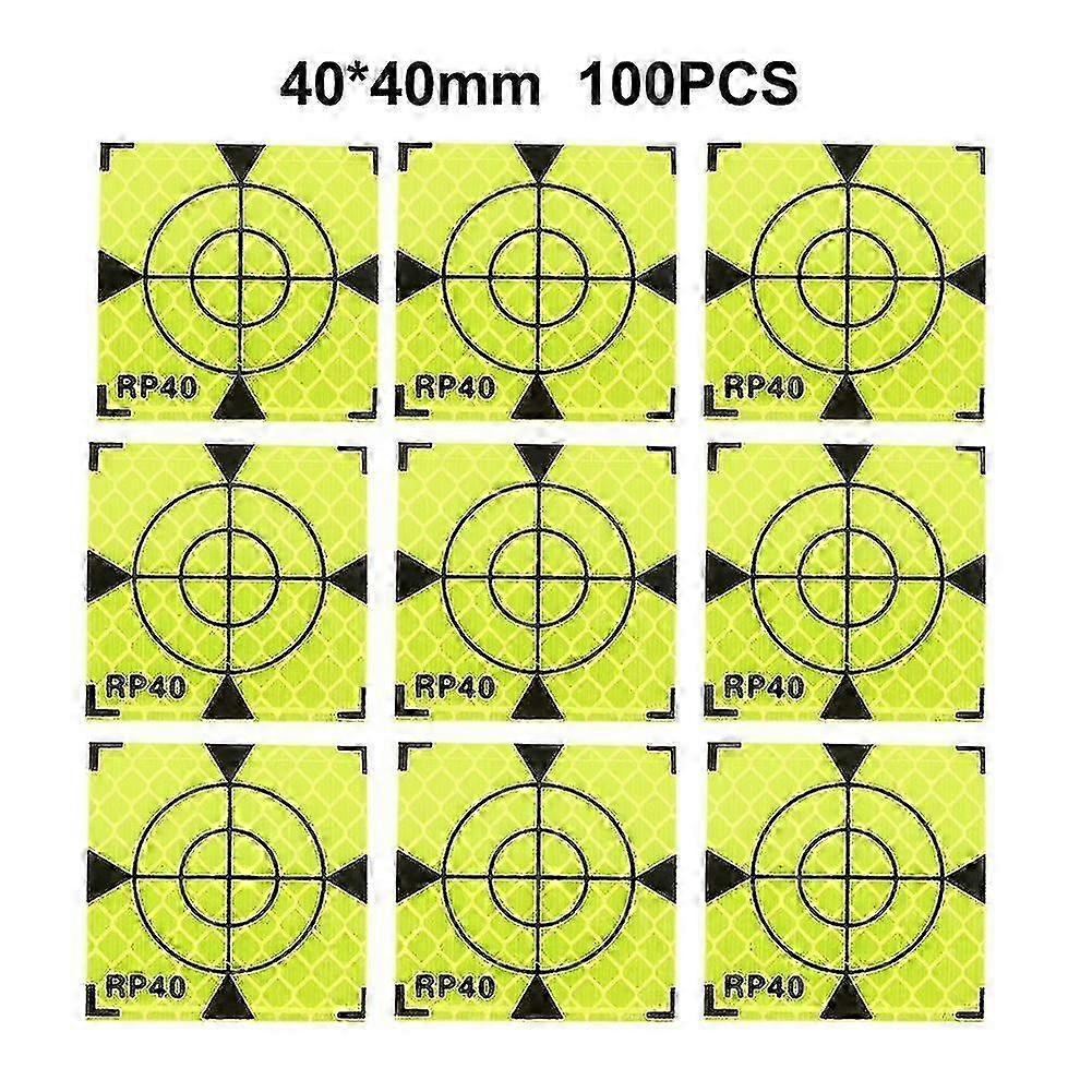 100pcs Reflector Sheet Reflective Tape Target Total Station Reflector Target Reflective Sticker Reflecto Target 20/30/40/50/60mm