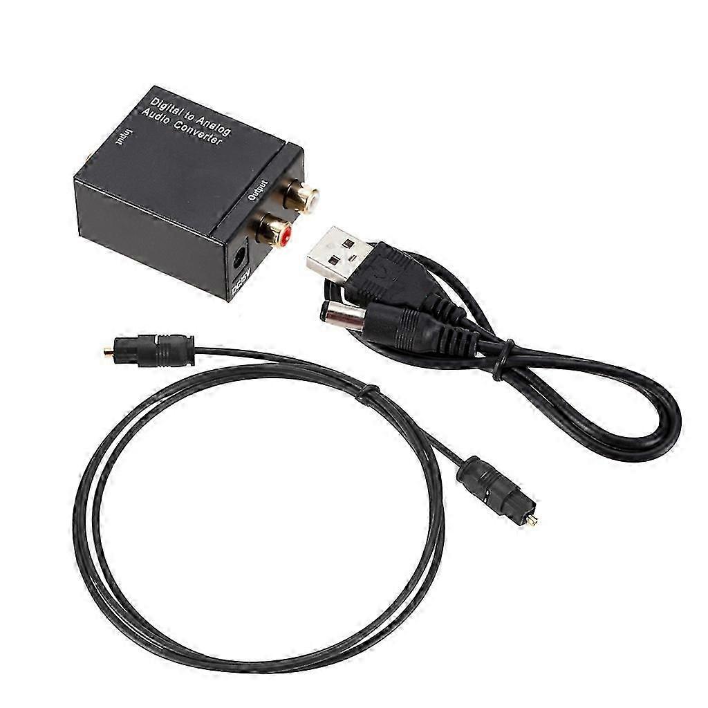 Digital to Analog Audios Converter Optical Fibers Coaxial Toslink Decoders