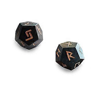 2Pcs 12-seitige Runenwürfel Astrologische Polyedrische Würfel Tarots Weissagungen Spiel Würfel Tarots Kartenzubehör Holzfarbe