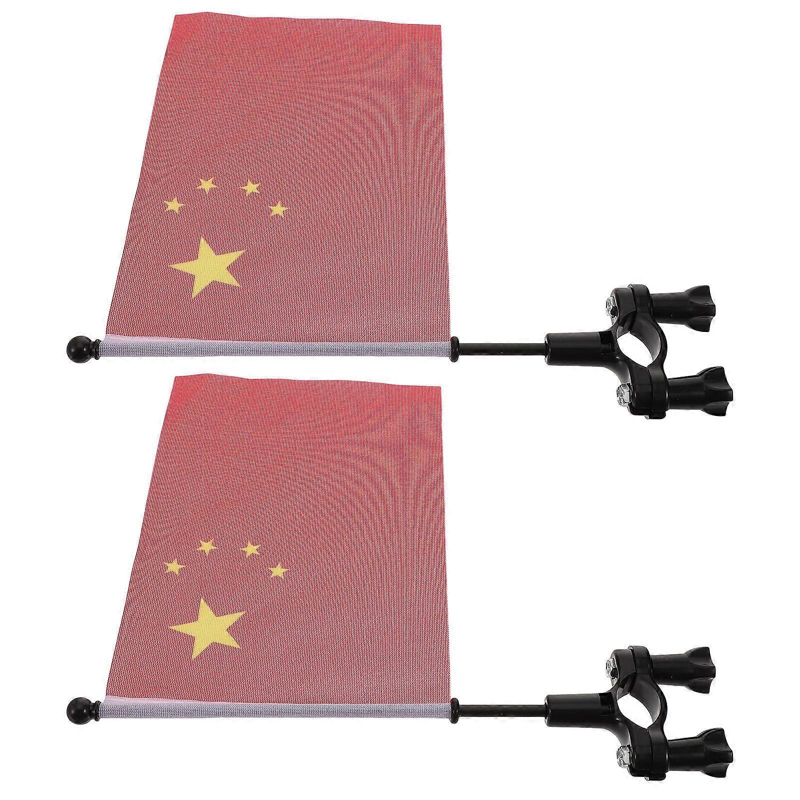2Pcs Bicycle Handle Flag Safety Bike Flag Indication for Cycling Assorted Color Cleaning