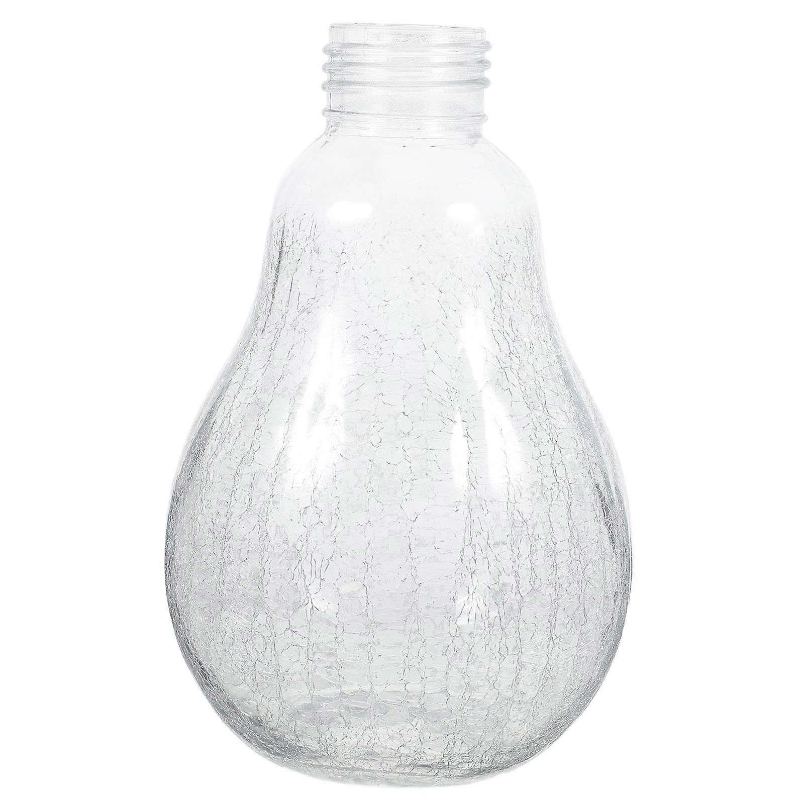 Glass LED Bulb Bottle Outdoor Tree Hanging Decorative Bottle Transparent Pattern 1 Set