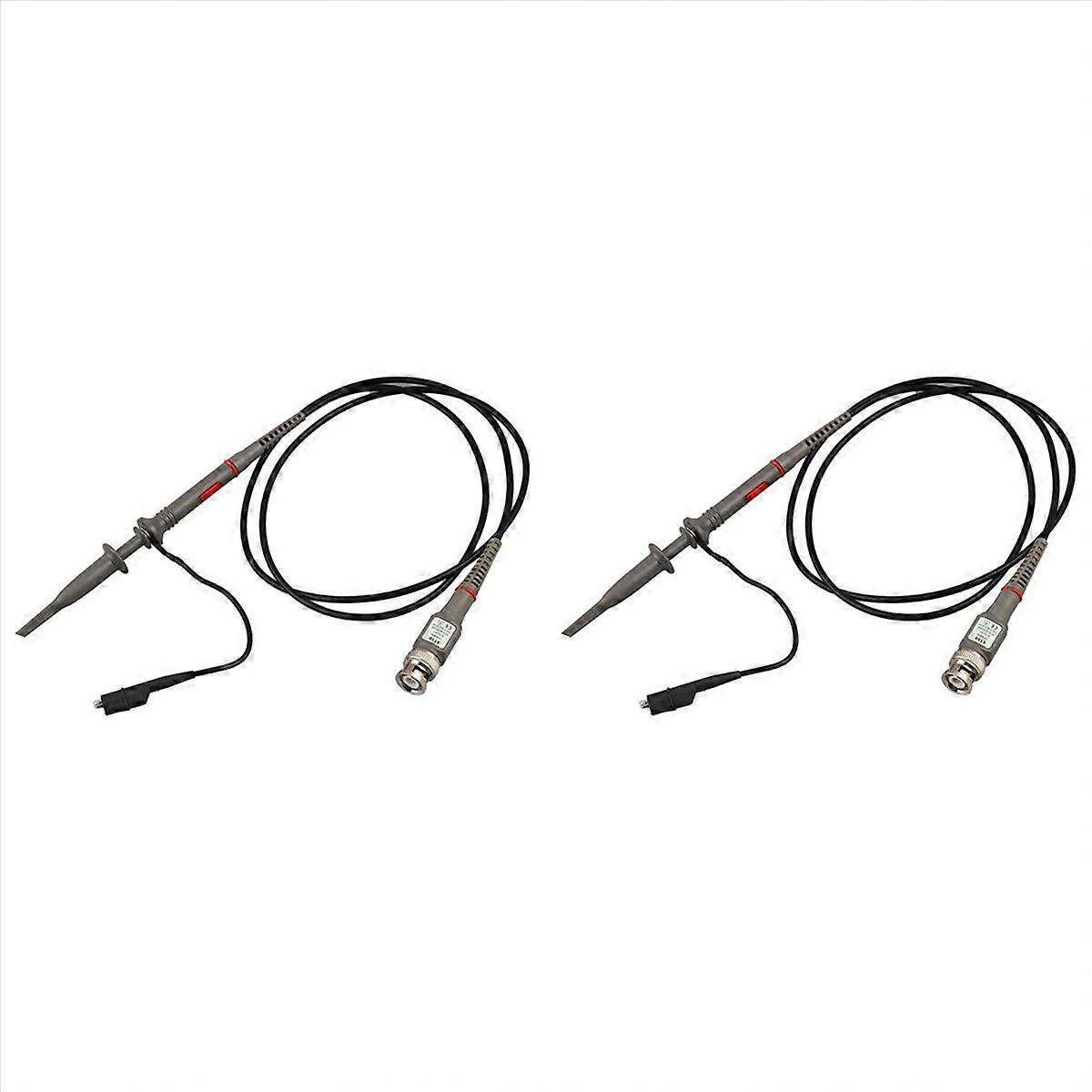 2X P6100 BNC Oscilloscope Probe 100MHz High Precision Scope Analyzer Alligator Clip Probes Test Lead