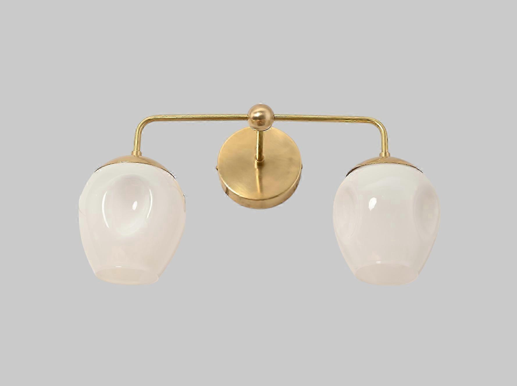 2-Light Dimple Globe Sconce: Raw Brass, Ambient And Aesthetic Lighting