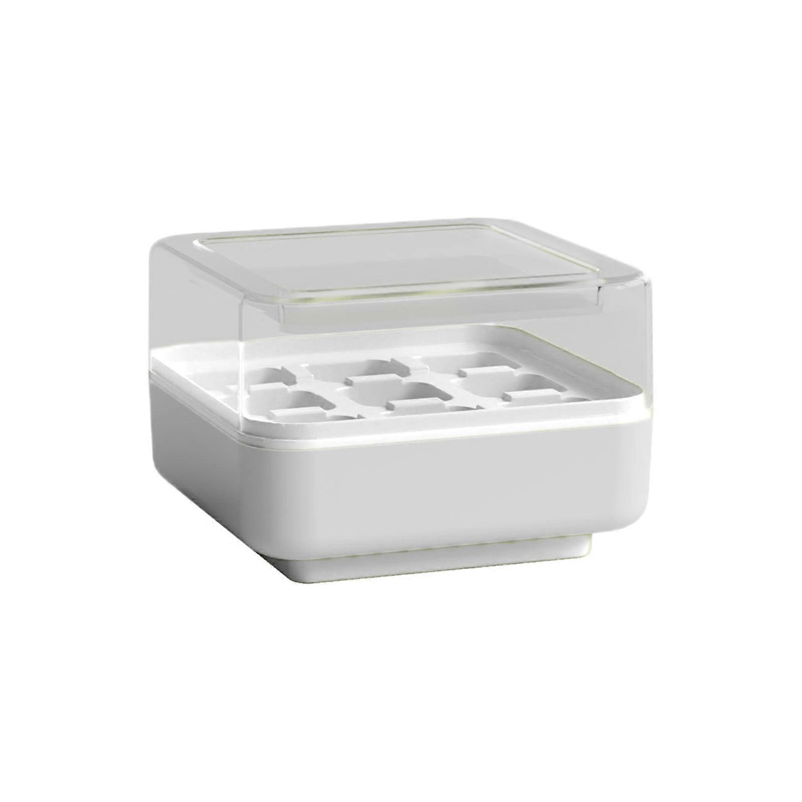 Hiroekza 9-Compartment Ice Mold with Easy Release Press, Compatible with Home Freezers - Ice Block Storage Box