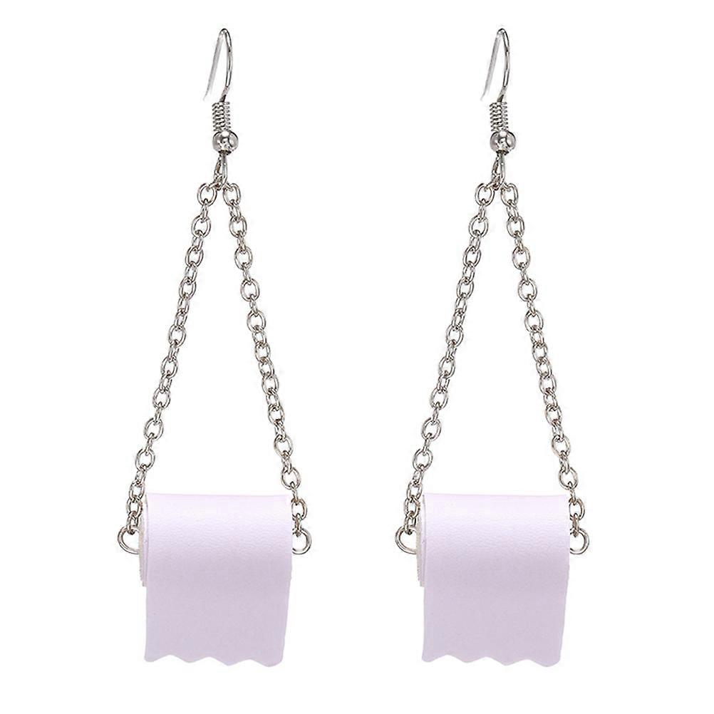 Ear Hook Creative Earring Necklace Set for Decoration 1Set White Color