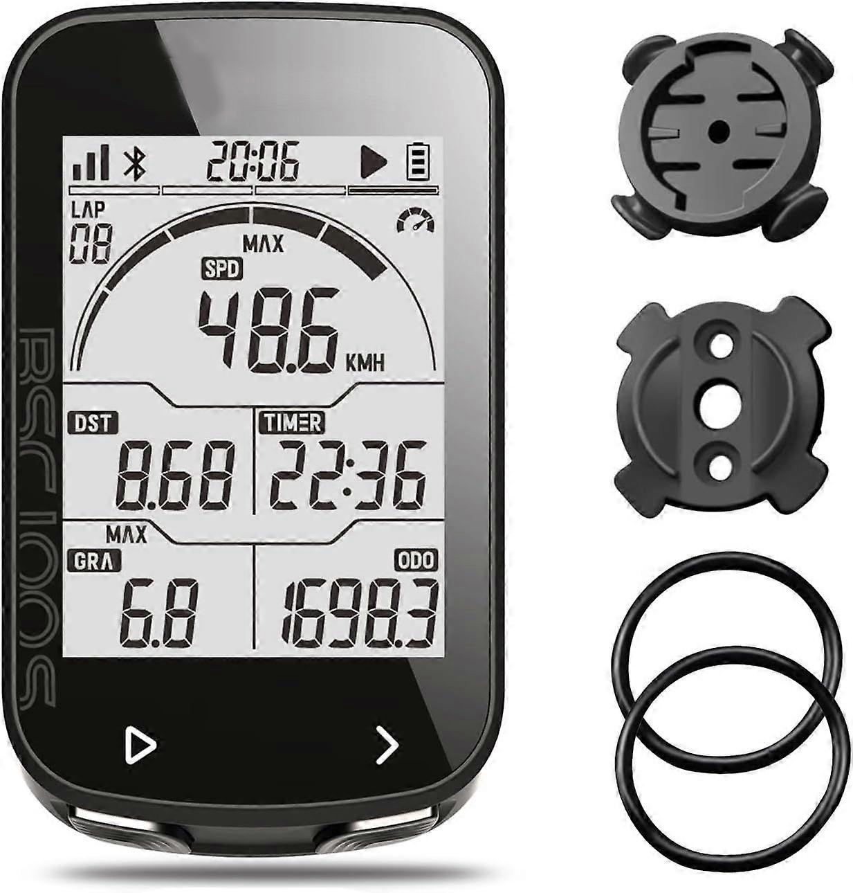 Computer Wireless, 2.6'' LCD Display 40H Rechargeable Waterproof Cycling Computer Bluetooth ANT+