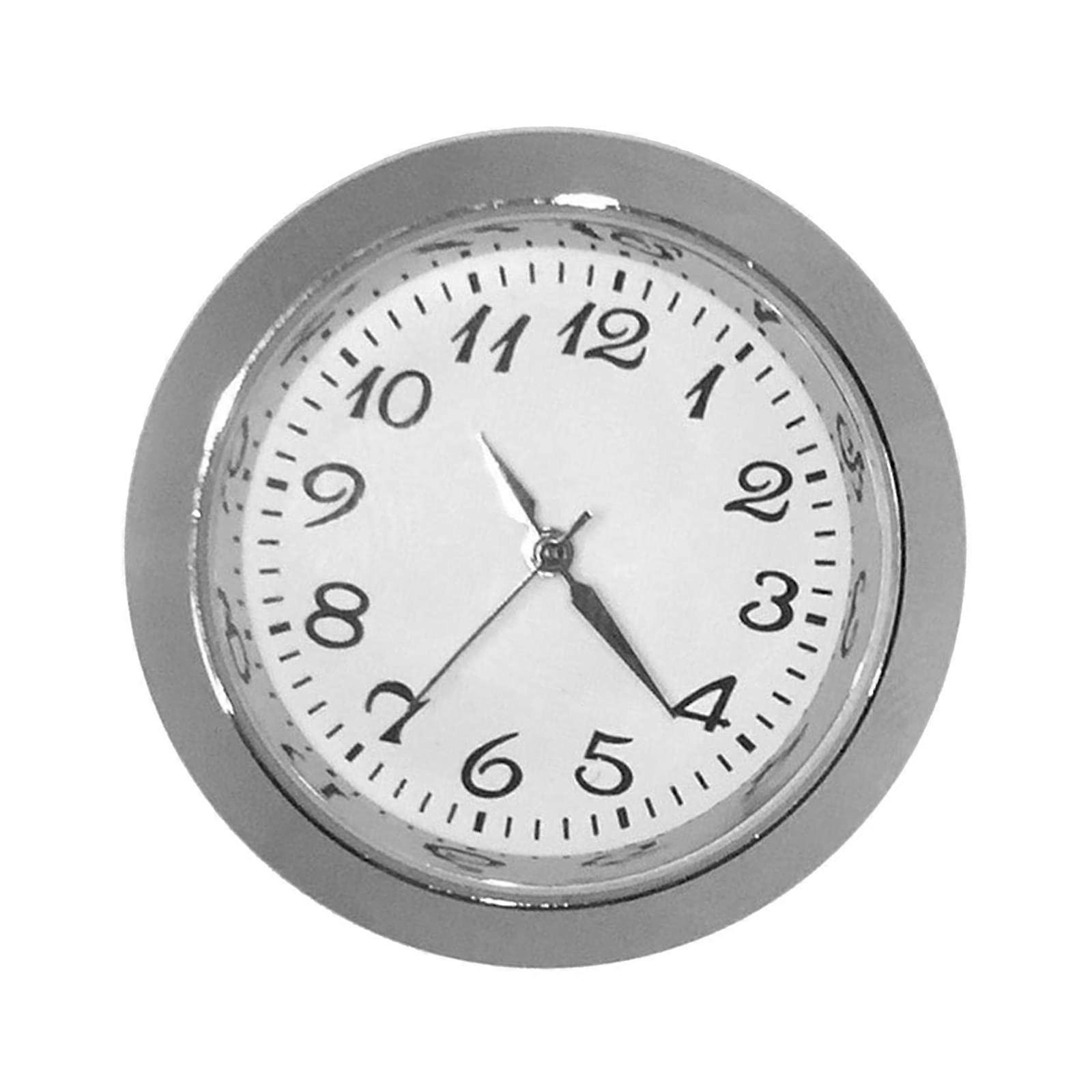 Round Clock Insert with Arabic Numerals for 35mm Hole Office Desk Wall Clock  DIY Silver