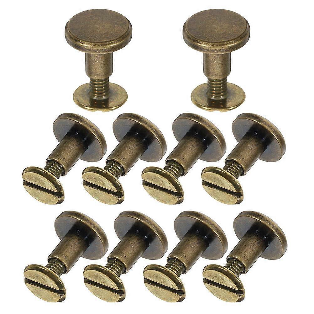 Leathercraft Rivets Binding Post Screw Sets for DIY Crafting 10Pcs