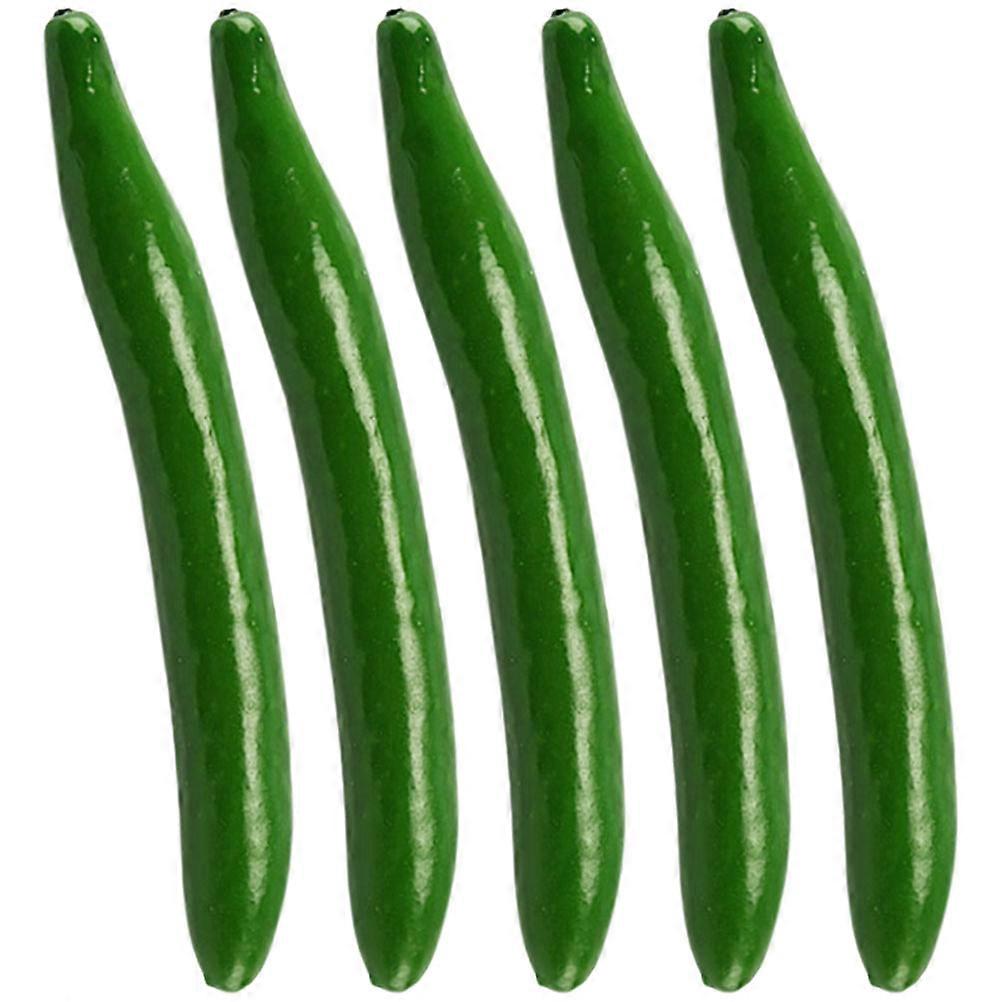 Artificial Green Cucumber Foam Model for Decor 10Pcs Lifelike Vegetable Props