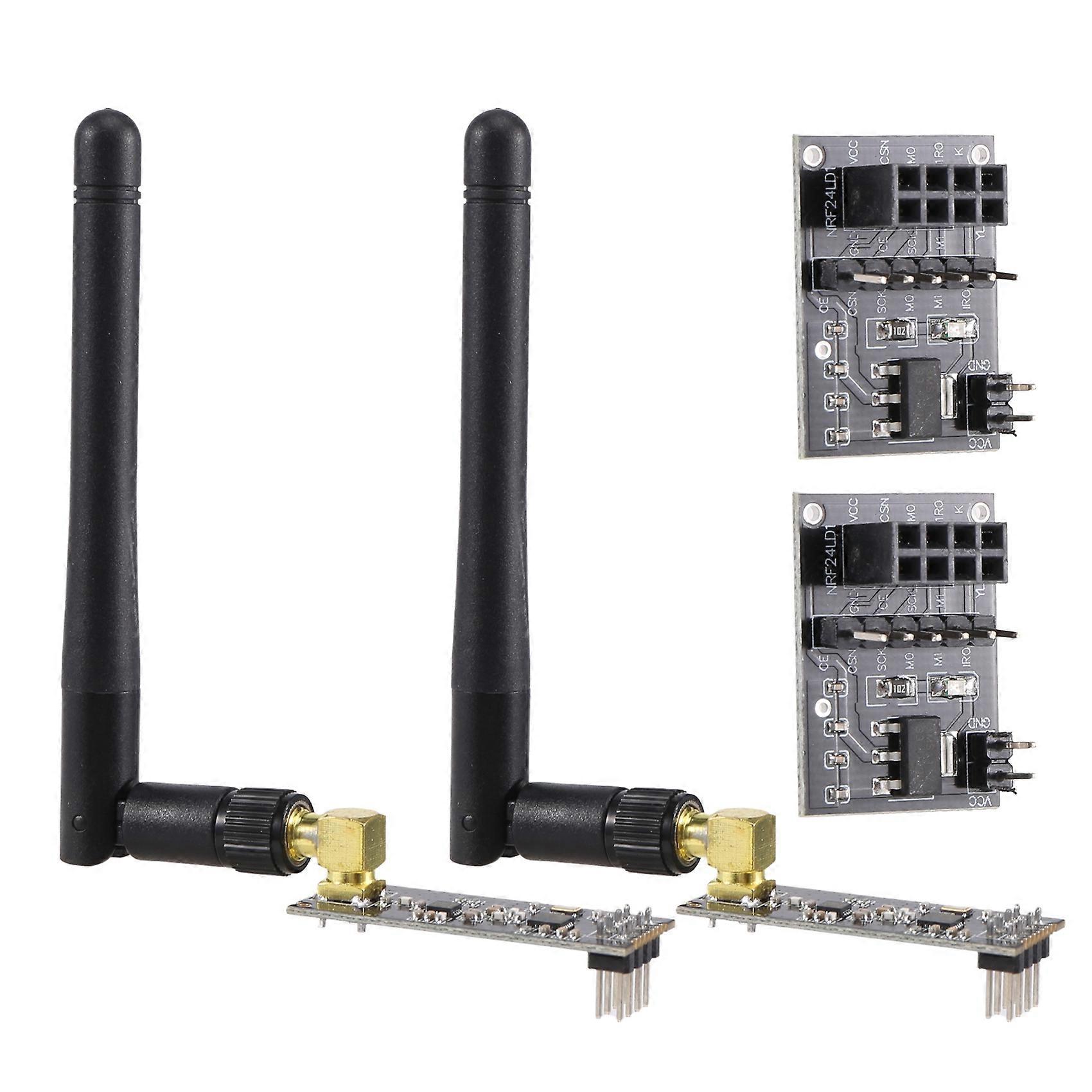2 Pezzi NRF24L01+PA+ Con Antenna SMA 2.4GHz – Ricetrasmettitore Wireless 1100m, Lunga Distanza Per Arduino E IoT
