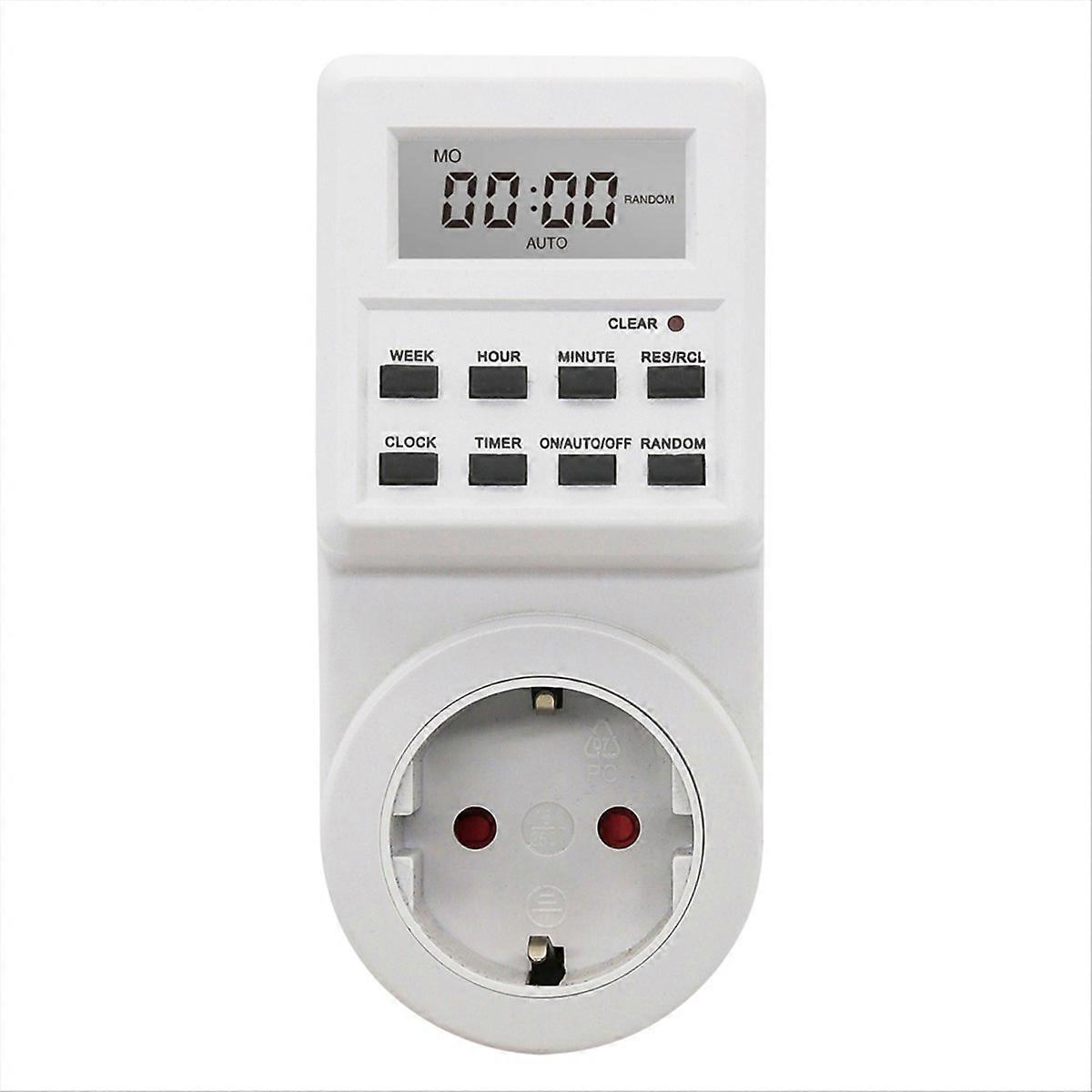 Digital Timer Socket Electronic Timing Switch 24h Socket EU Plug