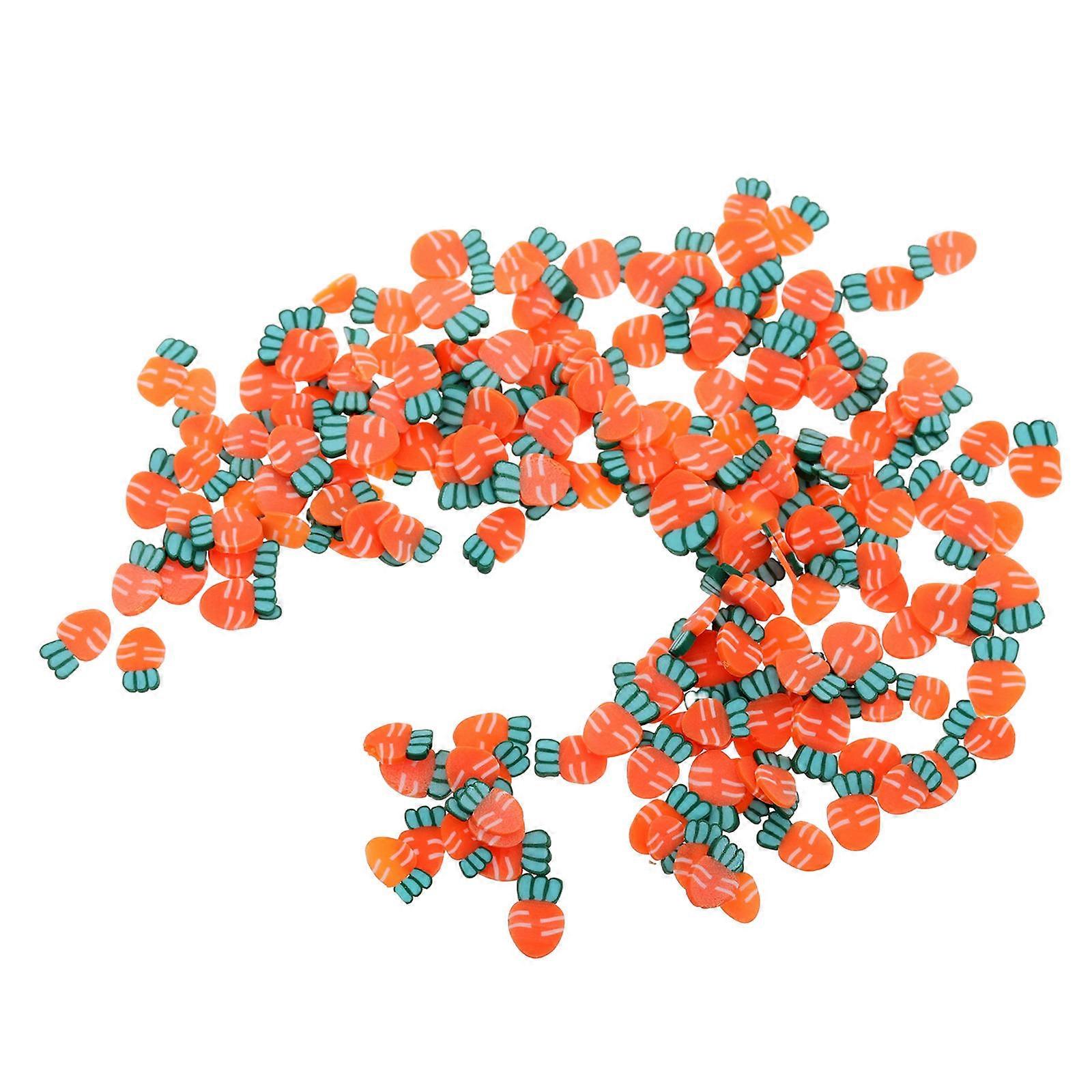 Carrot Polymer Clay Beads for Craft Making 10Packs with Multi Color