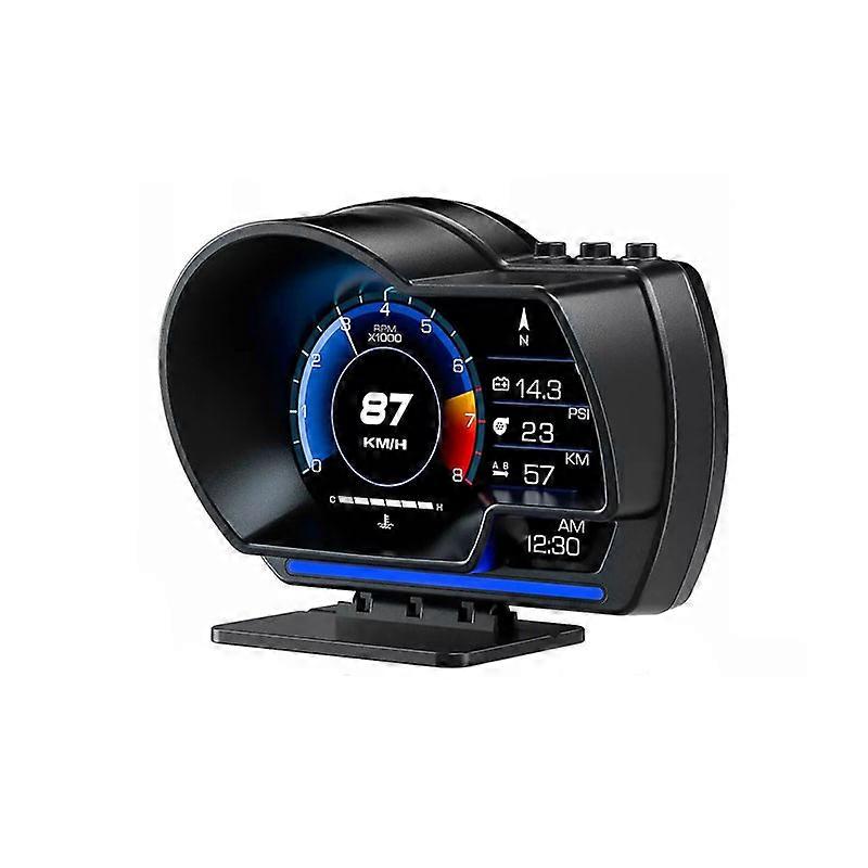 Universal OBD2 GPS Double Systems HUD P6 Car Head Up Display Speedometer Water Temp Turbo Muti function Gauge Accessories