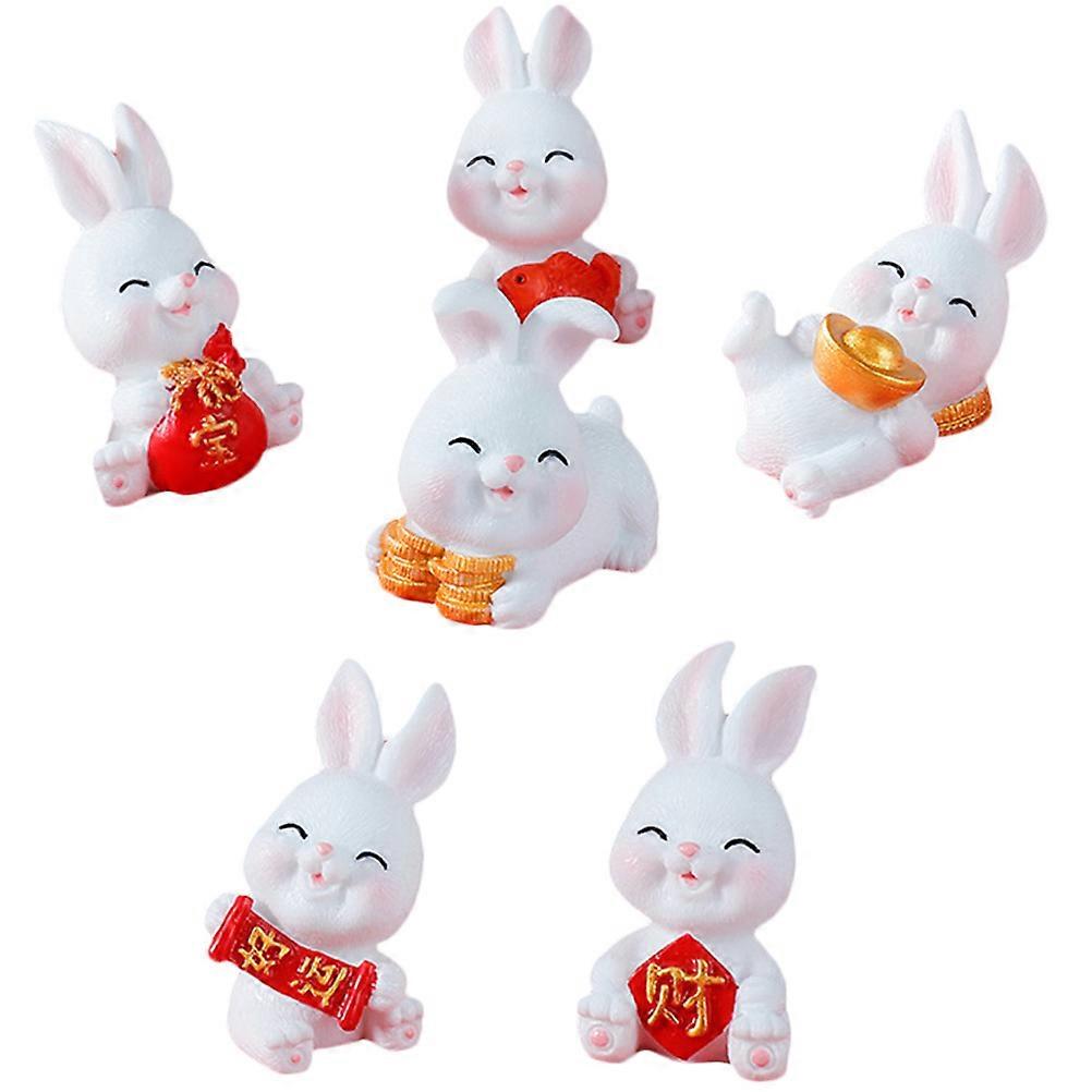 Rabbit Figurine Miniature Bunny Ornaments for Decor 18Pcs Set