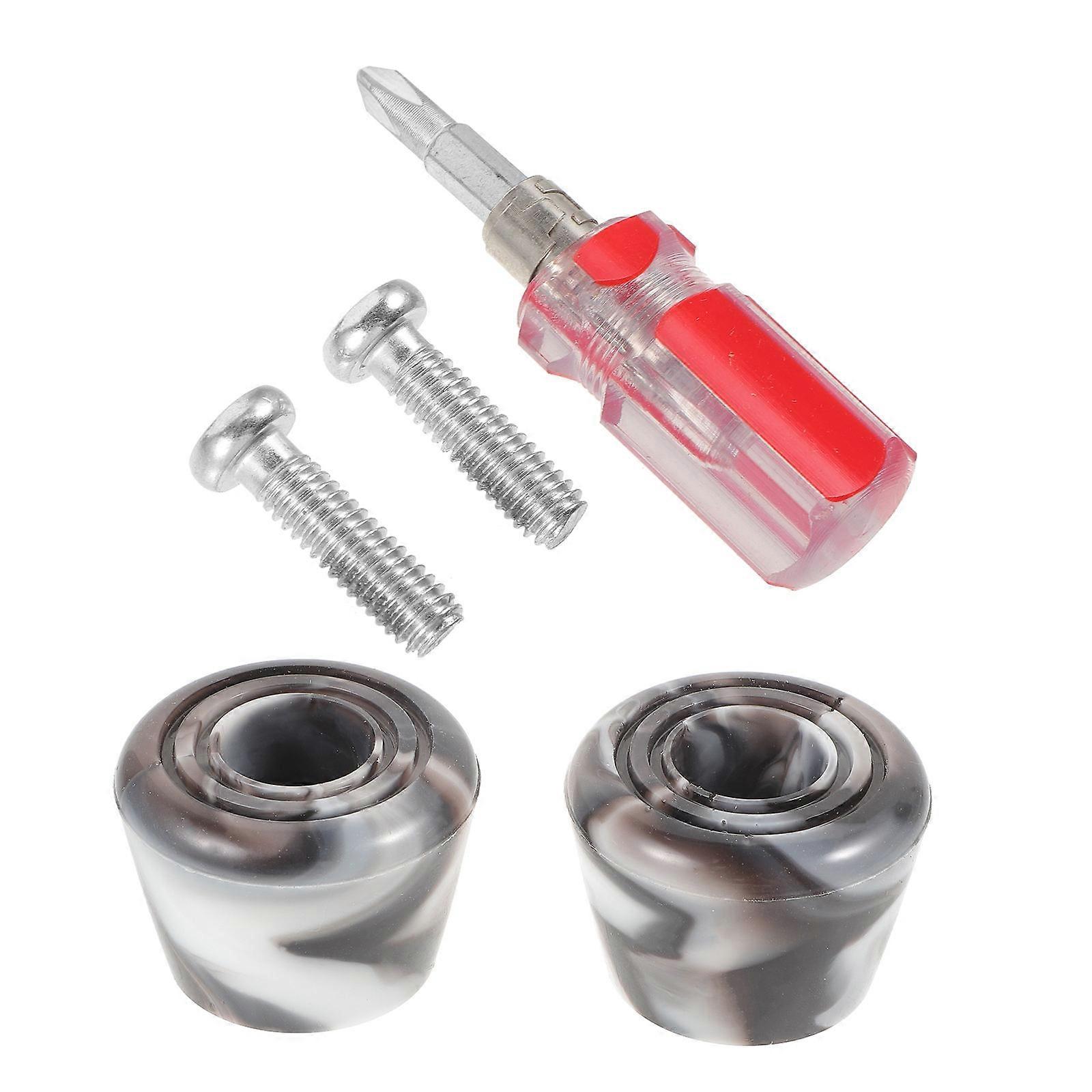 PU Roller Skating Toe Stops Double-Row Brake Plugs for Skates 4Sets