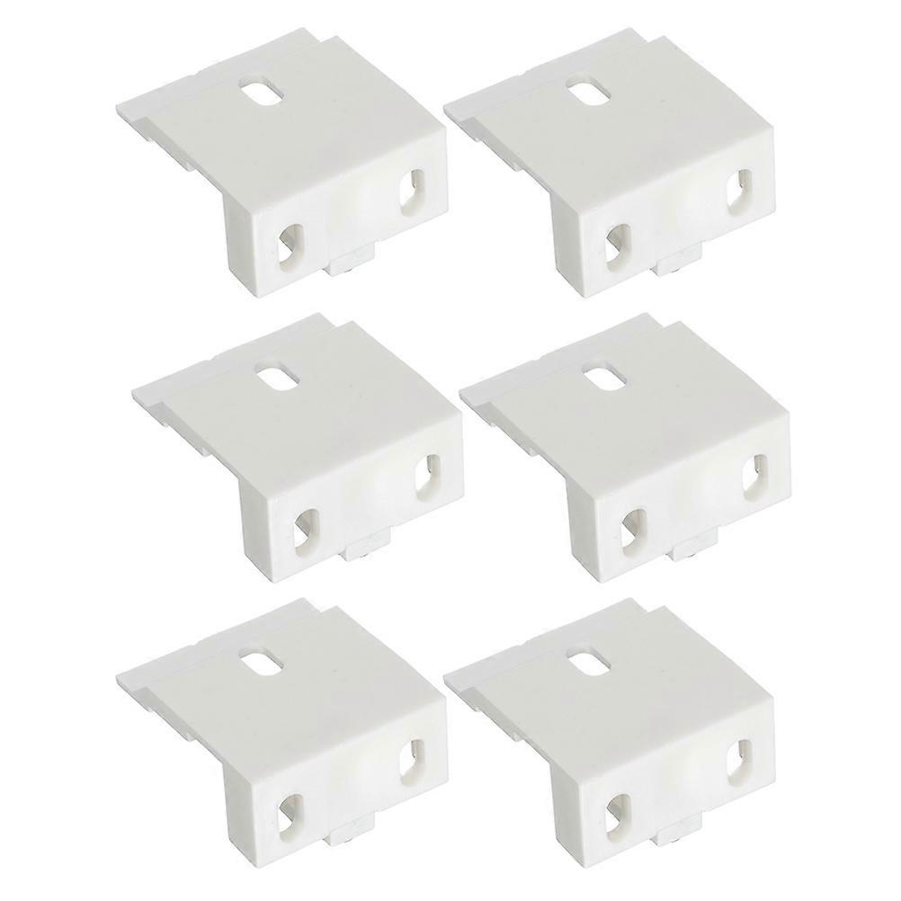 Heavy Duty Ceiling Curtain Bracket for Kitchen Blinds Plastic 6Pcs Set