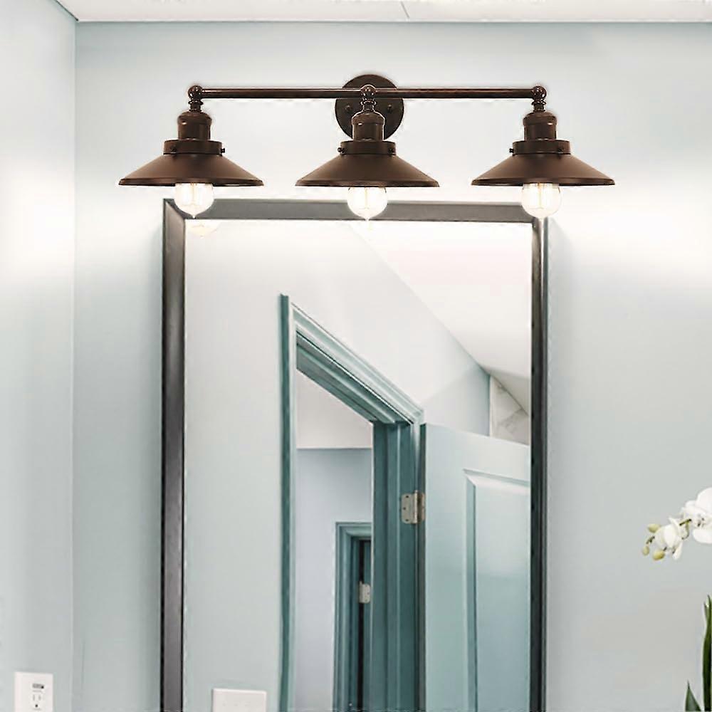 3 Light Oil Rubbed Bronze Vanity Light Fixture with E26 Base for Bathroom Wall Mount Lighting