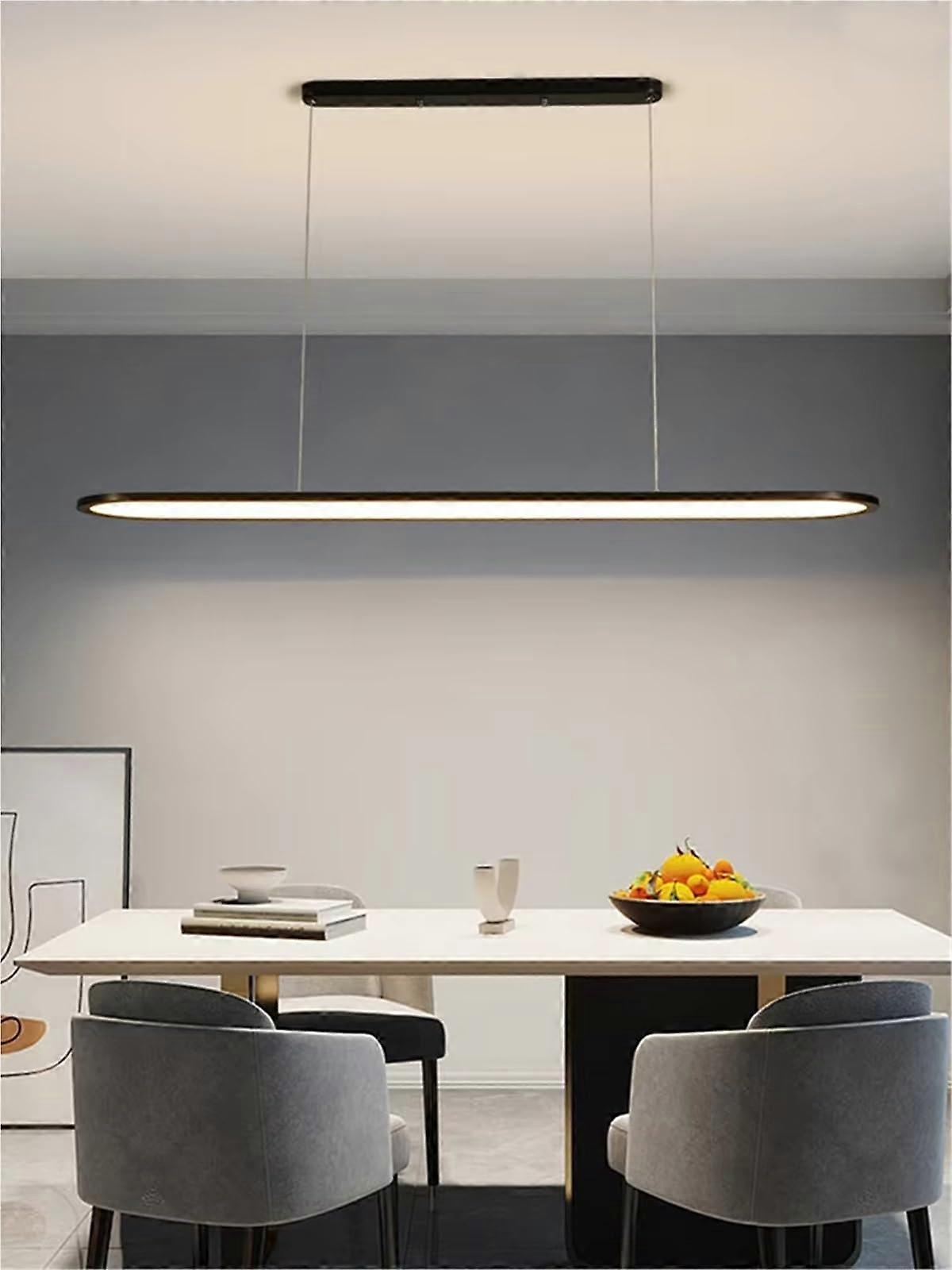Modern Pendant Light Black and White LED Lamp for Kitchen Island with Adjustable Color Temperature