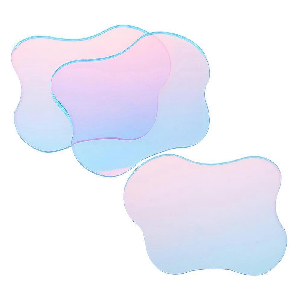 Modern Transparent Acrylic Decorative Plates 3Pcs For Adults Dining Table Use In Multi Color And Simple Style