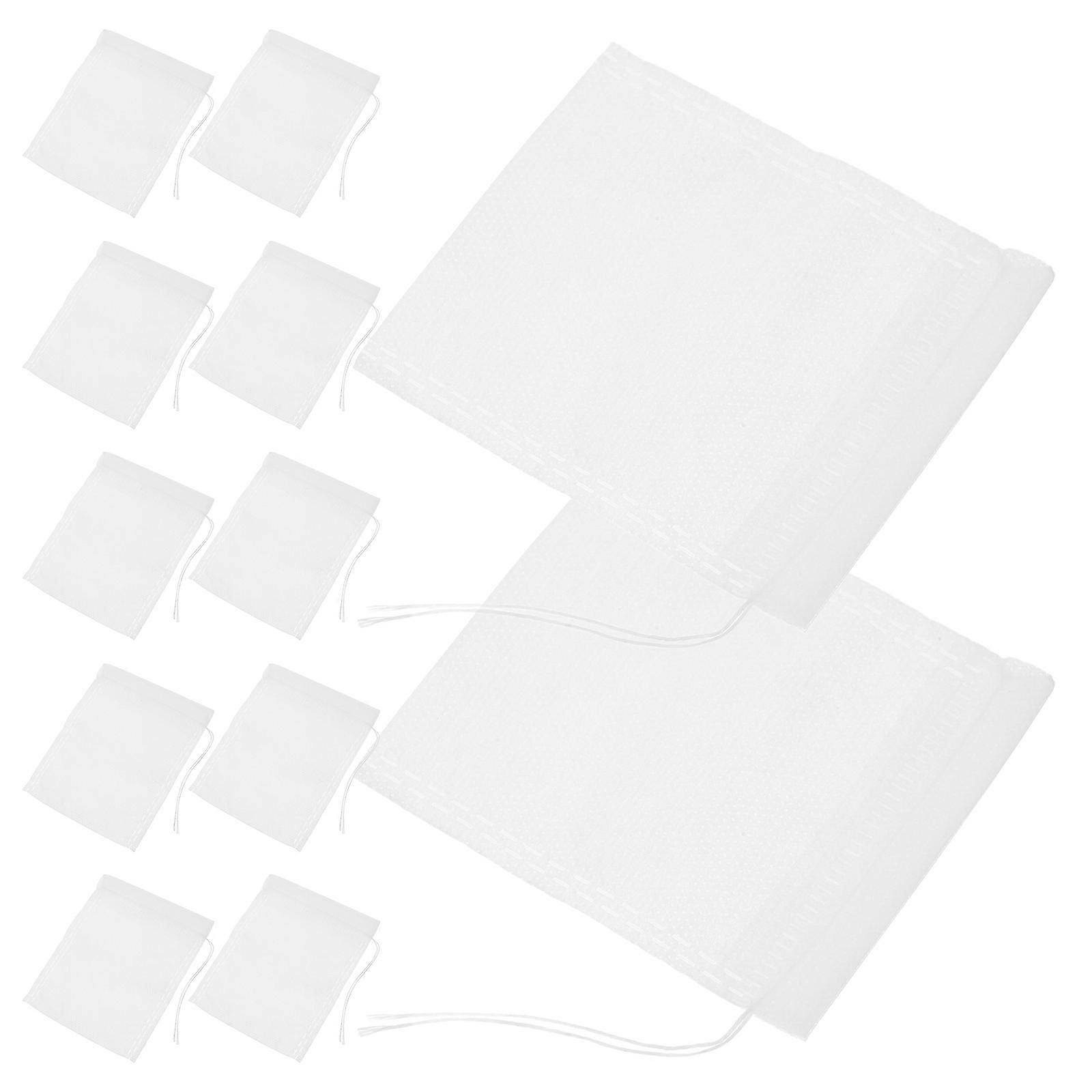 Spice Bag 100Pcs White Muslin Drawstring Bag for Spice Storage