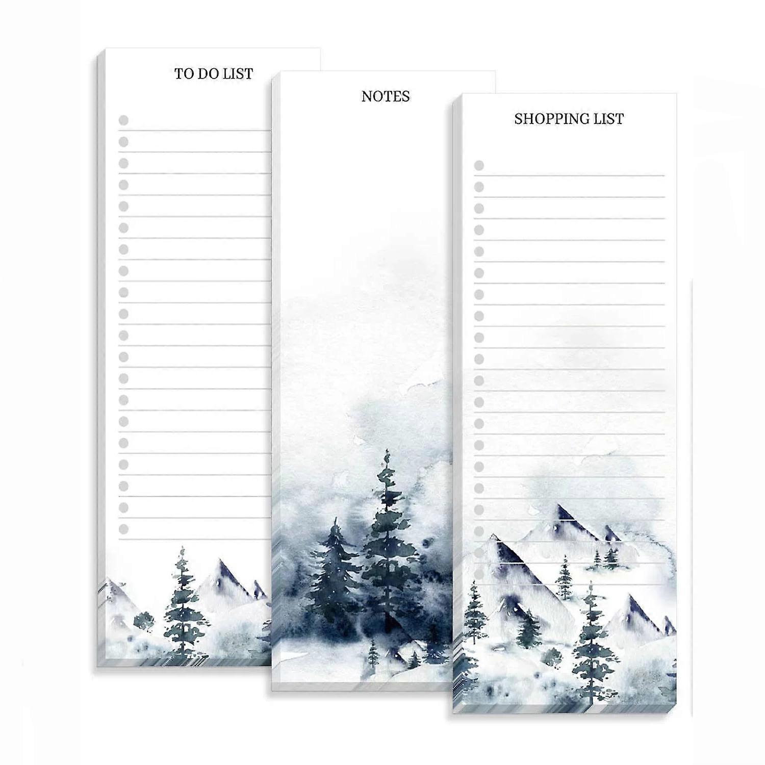 50 Sheet Landscape Series Magnetic Fridge Memo Pad Non-sticky To Do List Planner Shopping List Message Paper Non-sticky Note