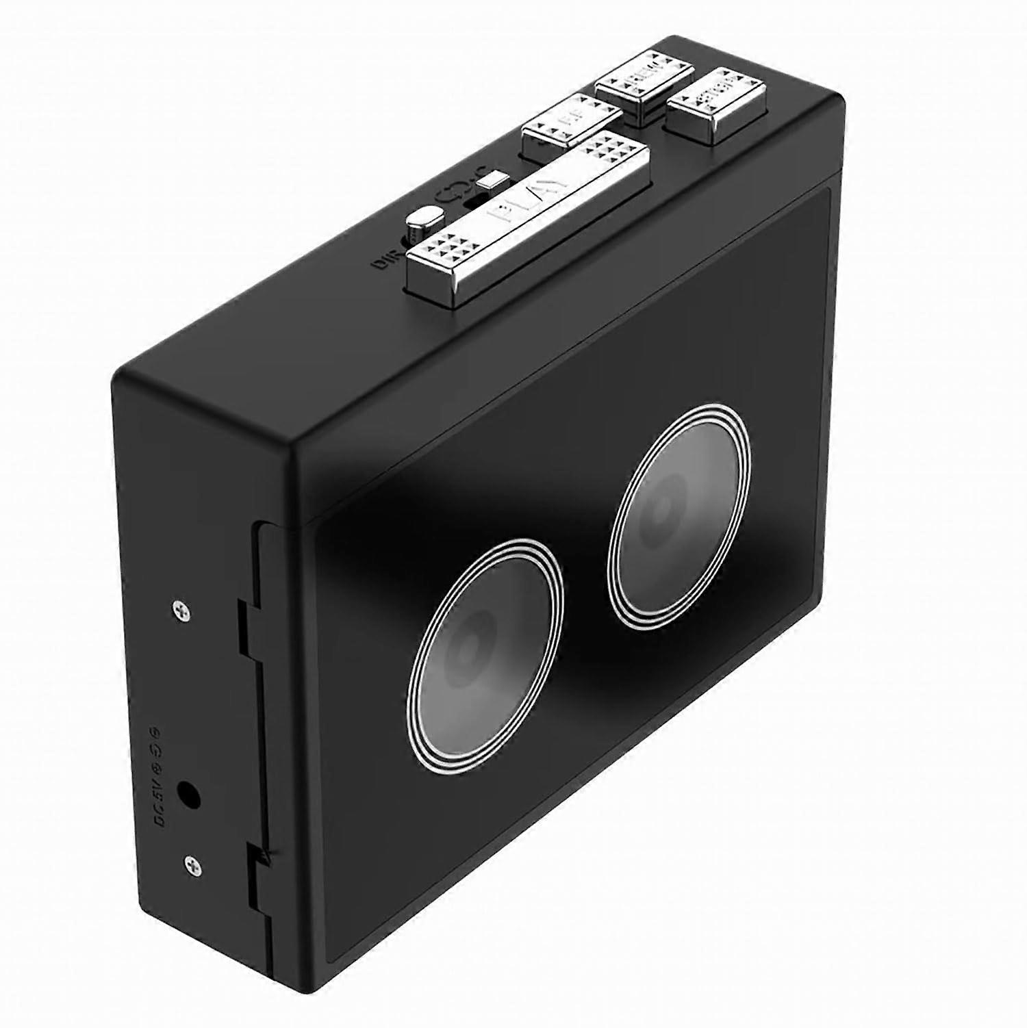 Portable Wireless Cassette Player Bluetooth Playback, Auto Flip, Fast Forward Rewind, AM/FM Radio