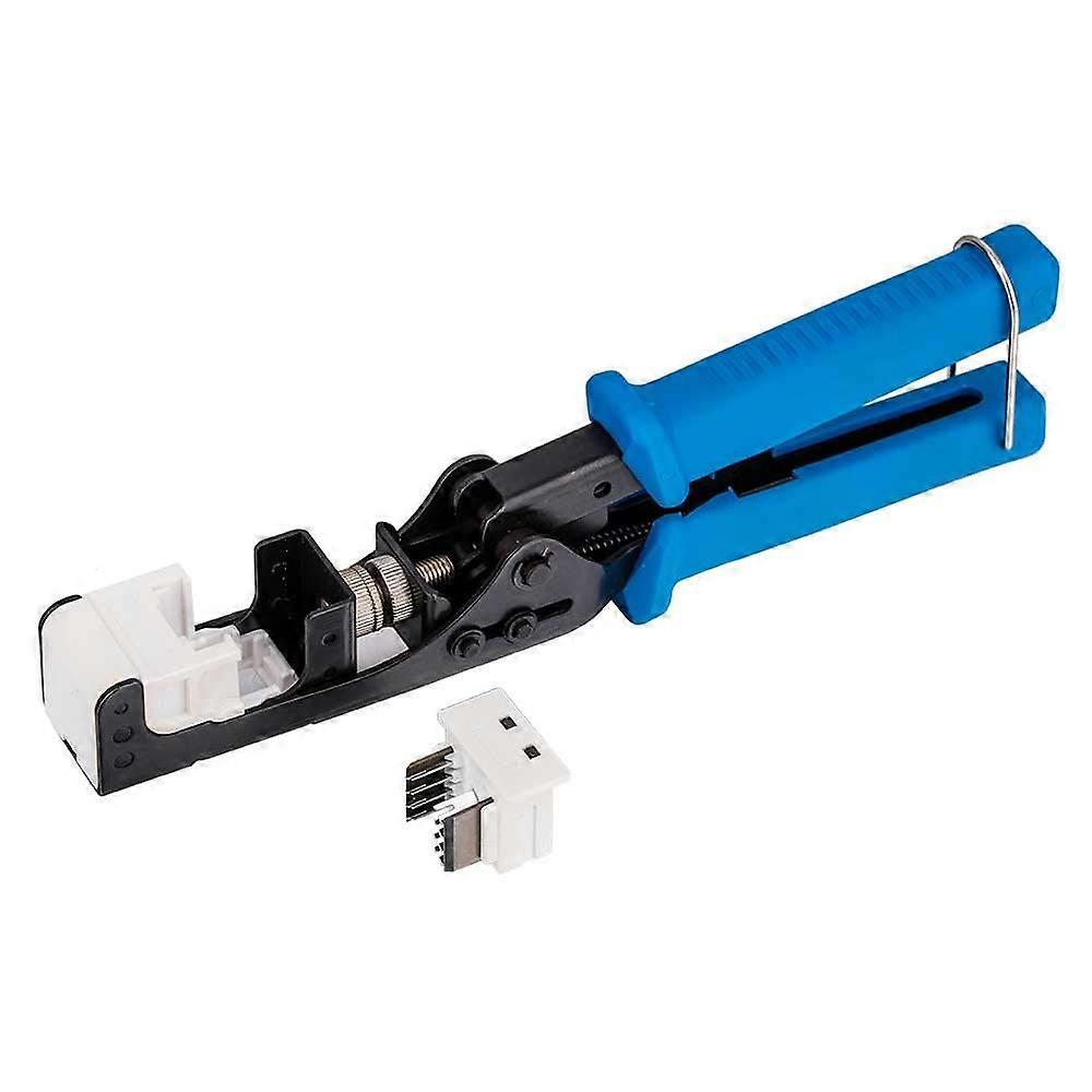 RJ45 Keystone Punch Down Tool for 45° Cat5e Cat6 Fast Termination with Ergonomic Grip