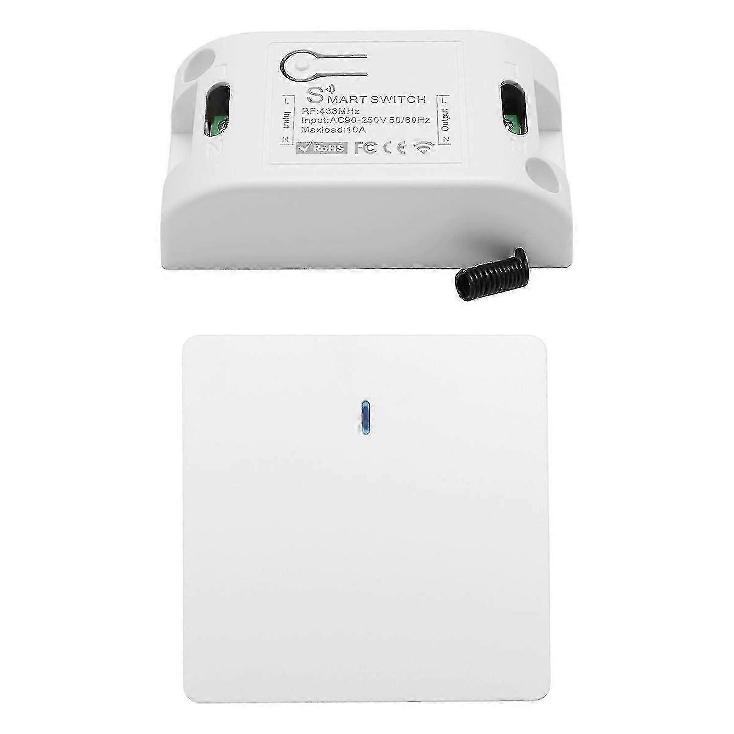 Wireless smart light switch 433MHz AC 90-250V 10A module (1W & 1C)