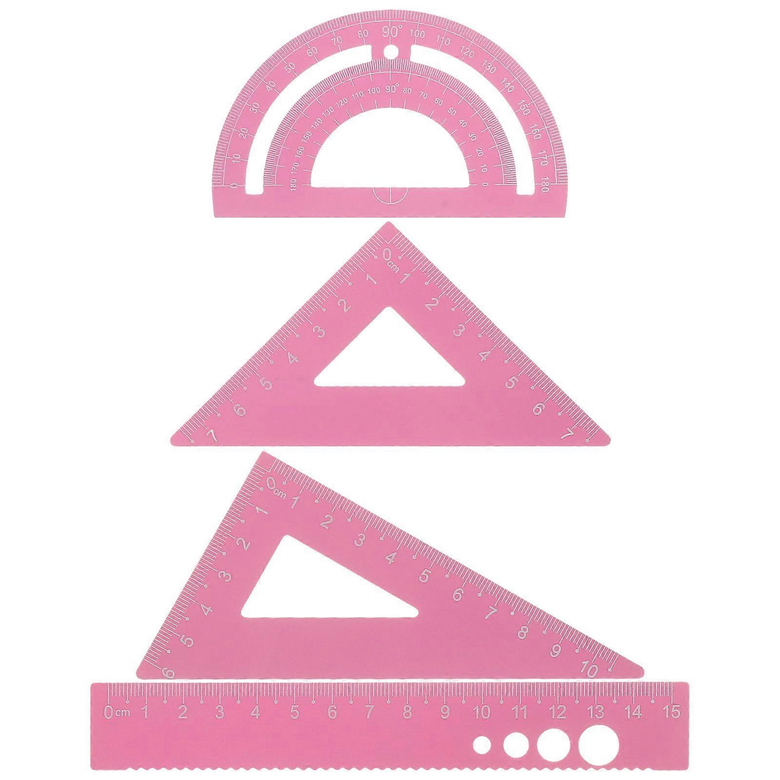 1 Set of Math Ruler Measuring Kit Geometry Tools Math Class Supplies for Classroom Office