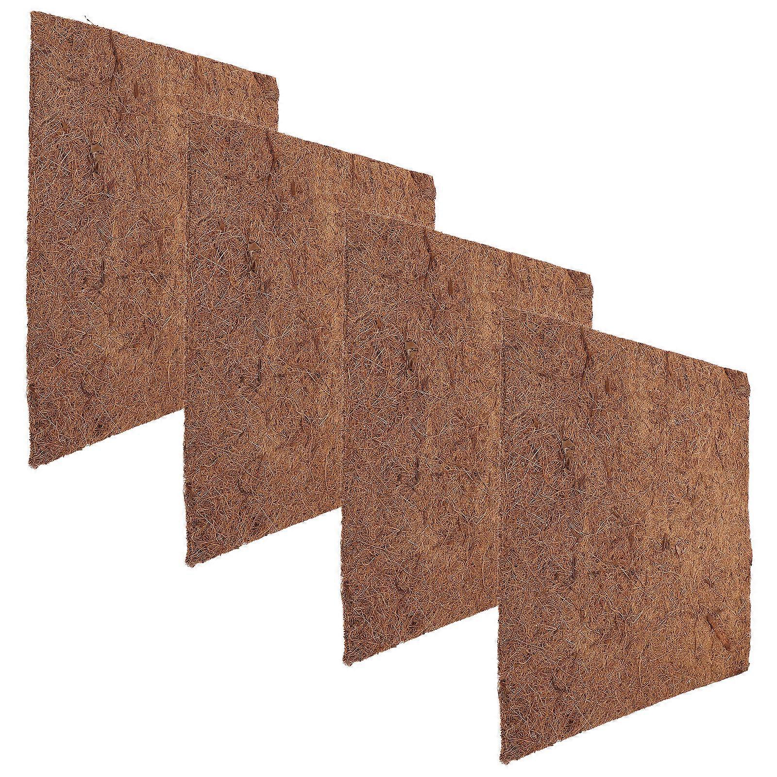 Tapis de nidification pour cage à reptiles et poulaillers, idéal pour les lézards et autres animaux de compagnie. Carré en fibre de coco, rétention d'humidité, lot de 4.