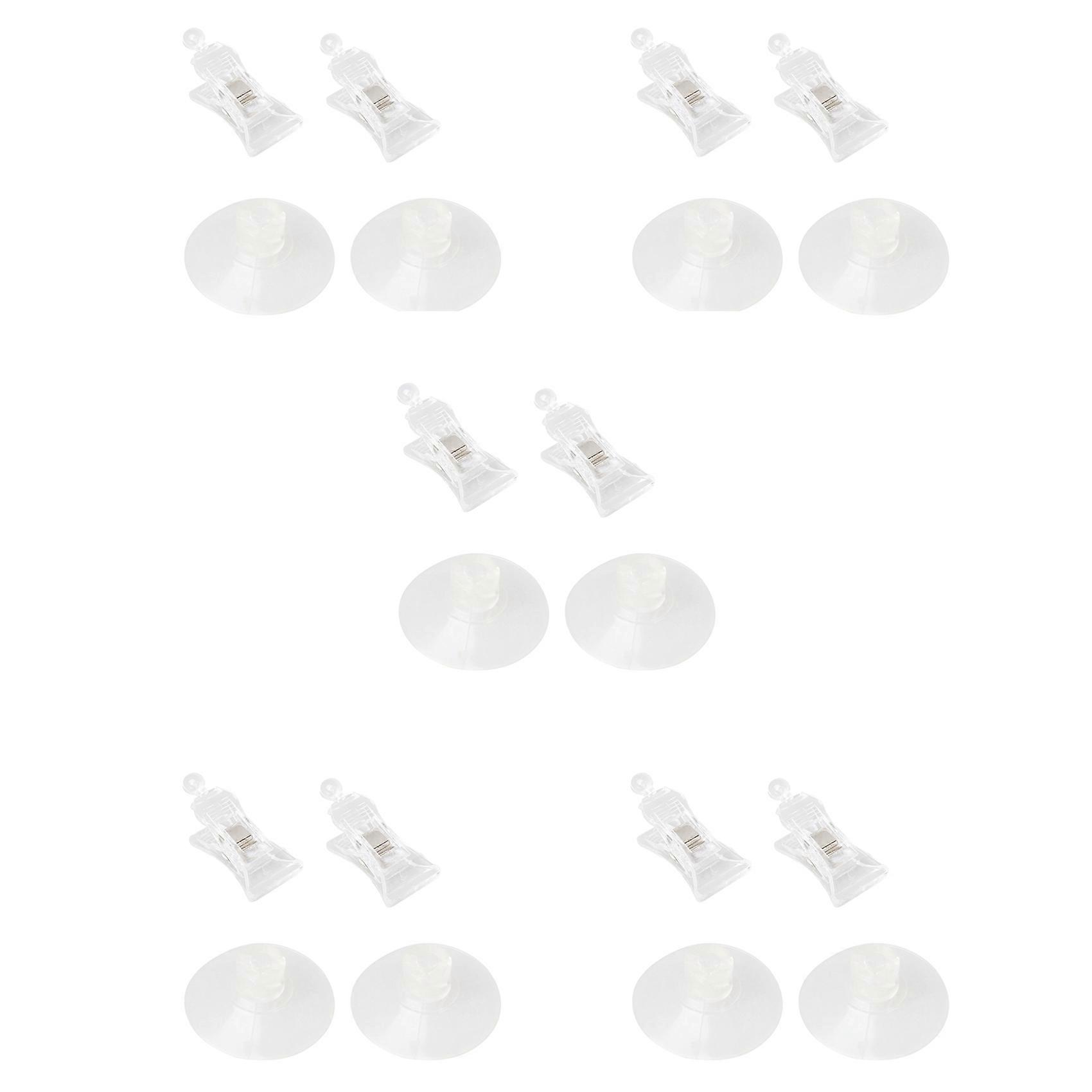 10 PCS 47mm Clear Plastic Wall Suction Cup Clip Clamp