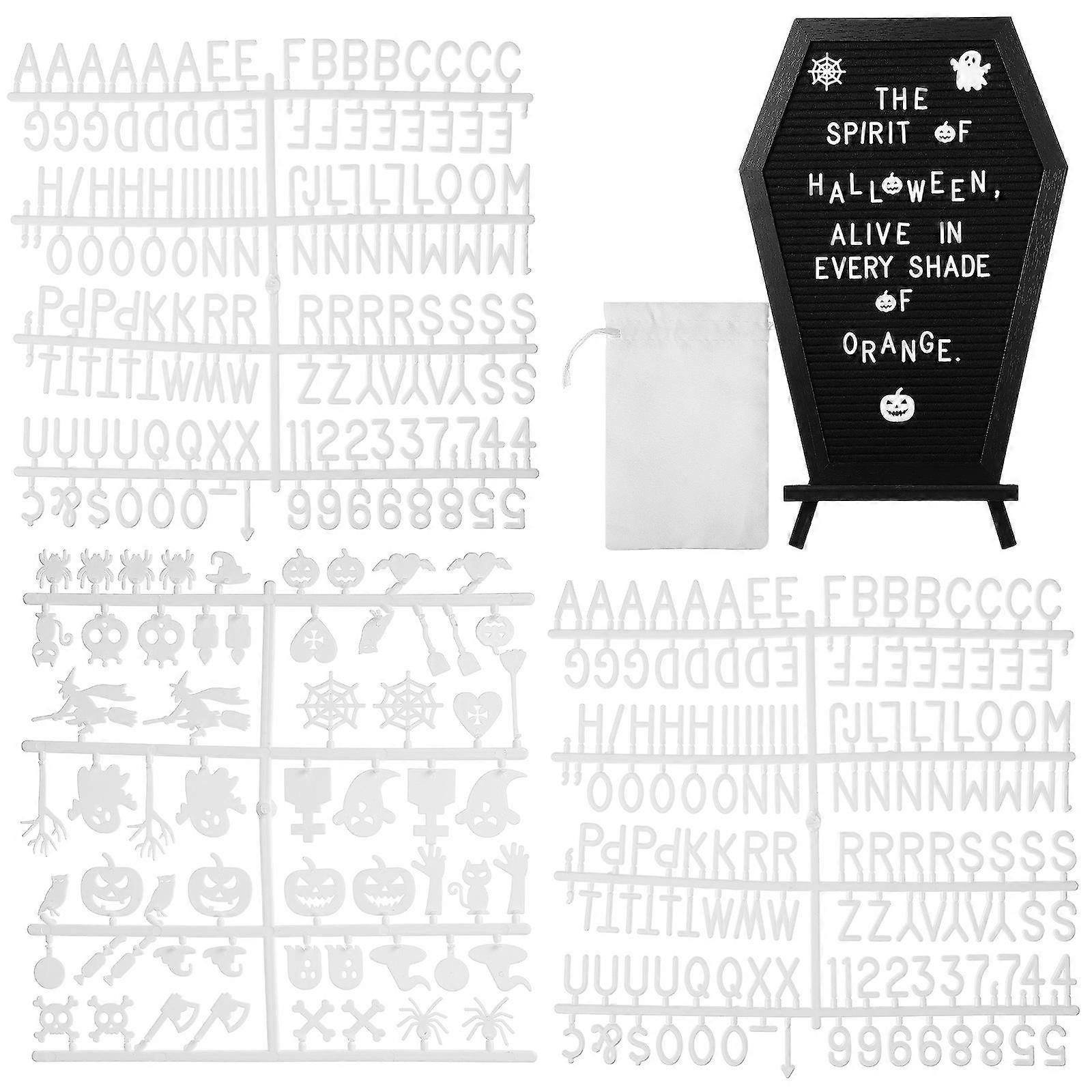 Felt Message Board Halloween Coffin Decor for Writing Use 1Set