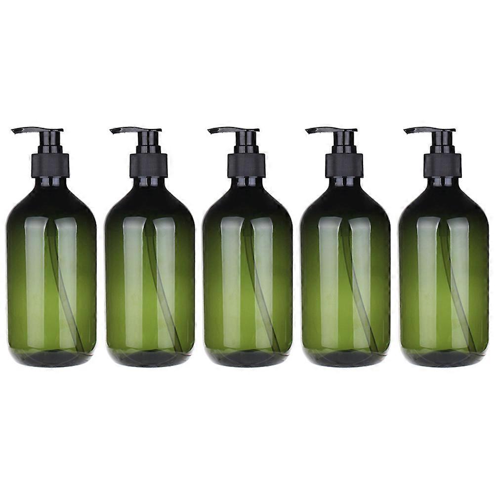 Liquid Bottle Plastic Pump Bottles for Storage 5Pcs Green Empty Dispensers