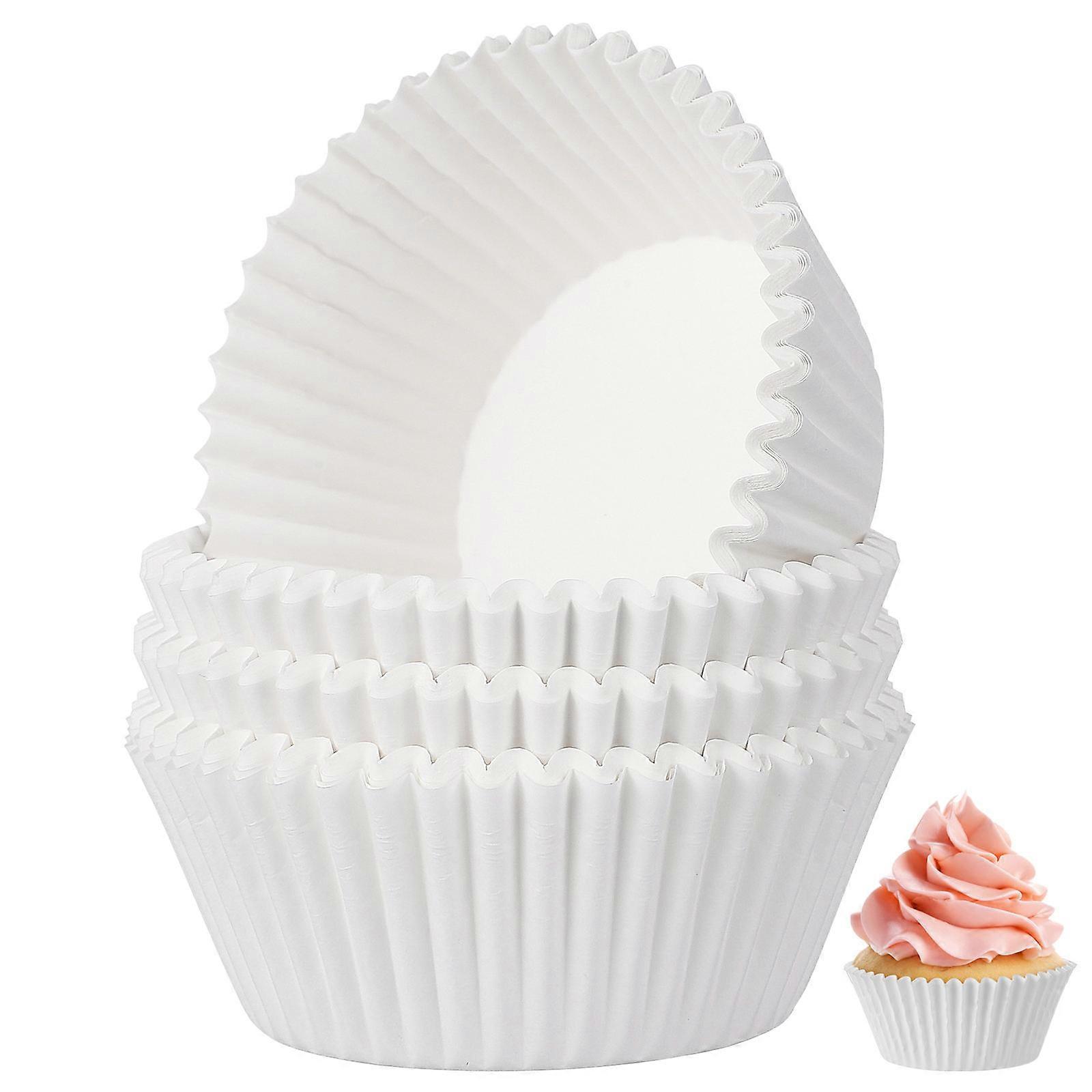 Baking Cupcake Liners Paper Cake Baking Cups for Home 100Pcs White