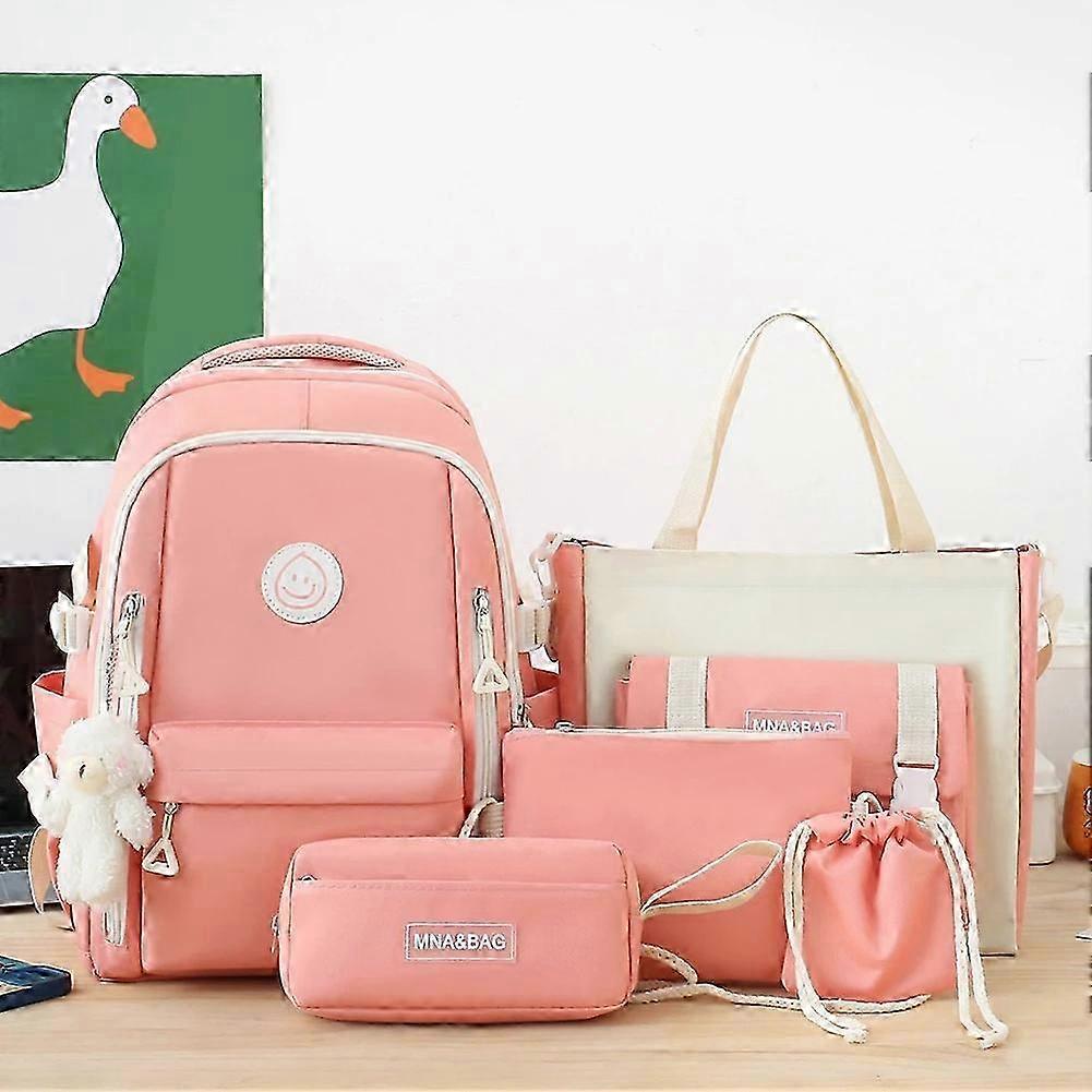 26-27 New high-end backpack suitable for women, versatile five piece casual computer backpack