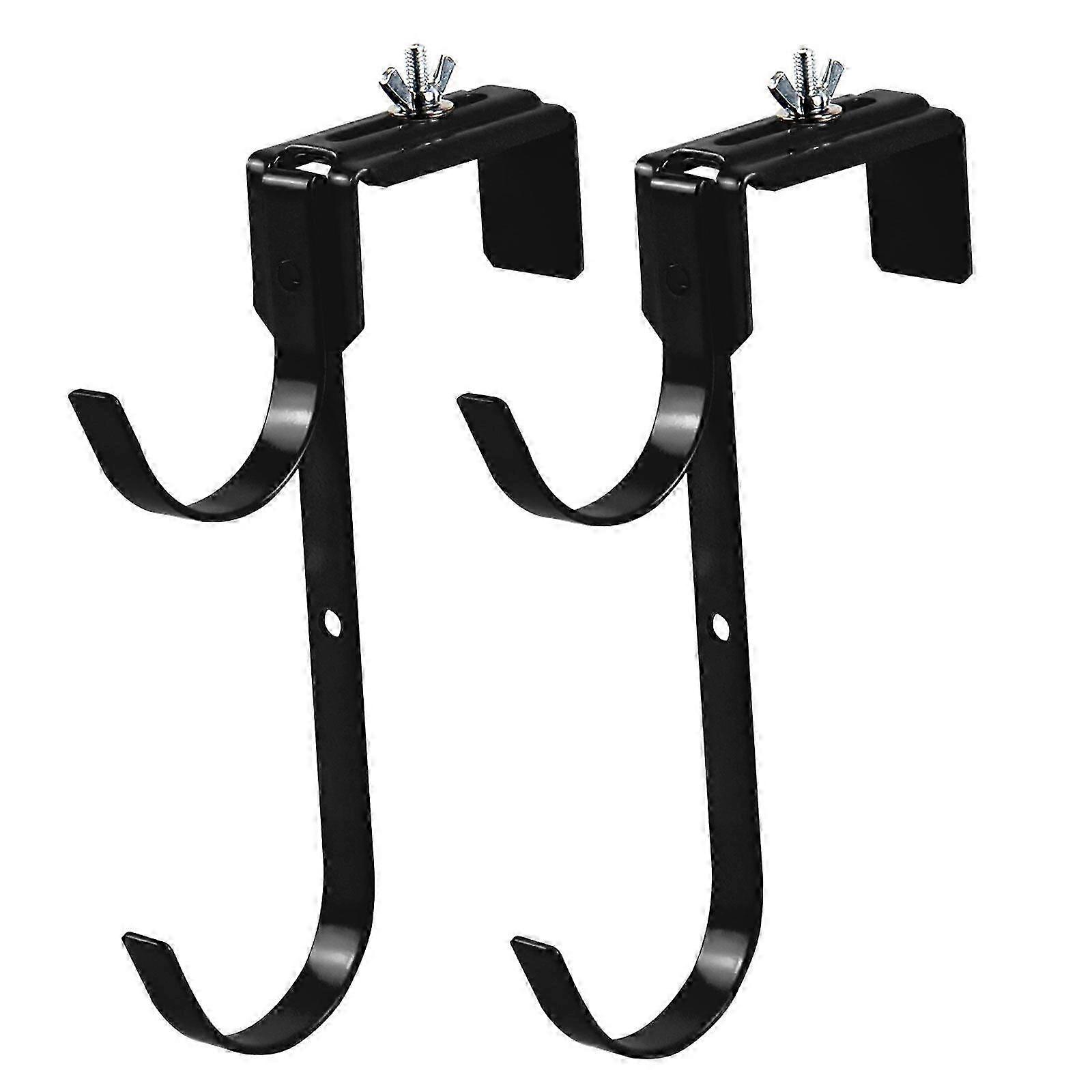 Adjustable Aluminum Pool Pole Hanger for Pool Accessories | Rust Resistant  black