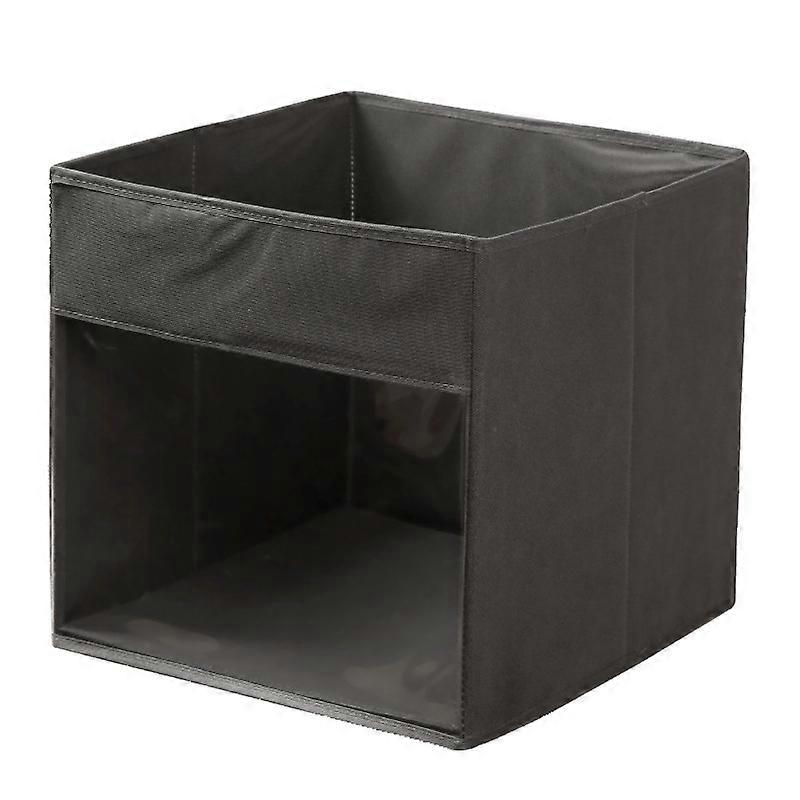 Storage Box Foldable Organizer Clear Window Multi-Function Container for Books Miscellaneous Items
