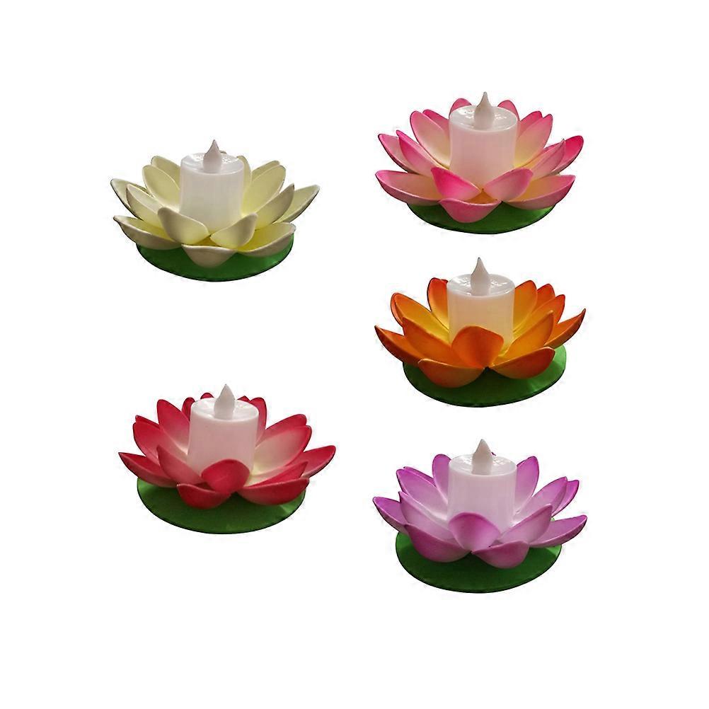 Flower Pool Light Lotus Night Light for Decoration 6Pcs Assorted Color